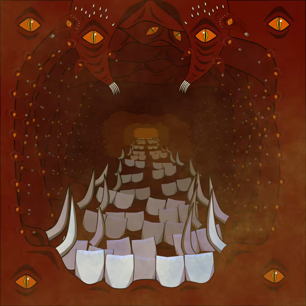 The pit of glowing eyes