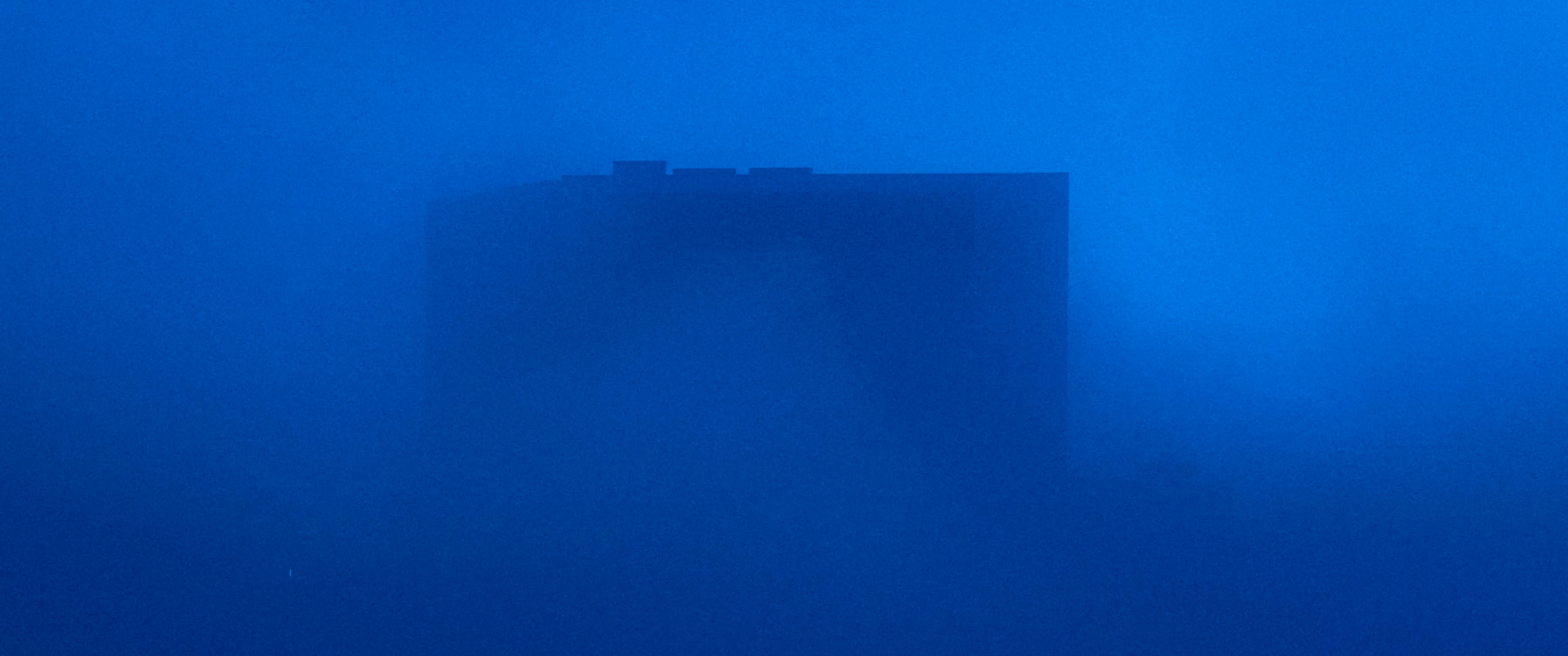 blue, obscured