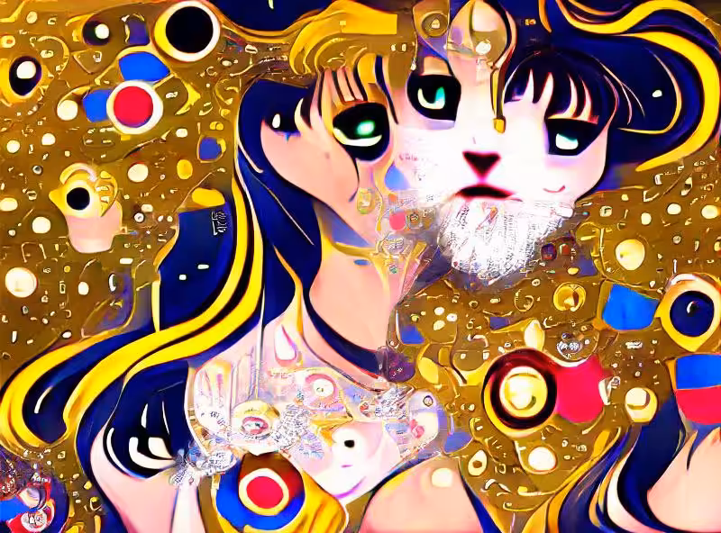 sailor moon klimt style