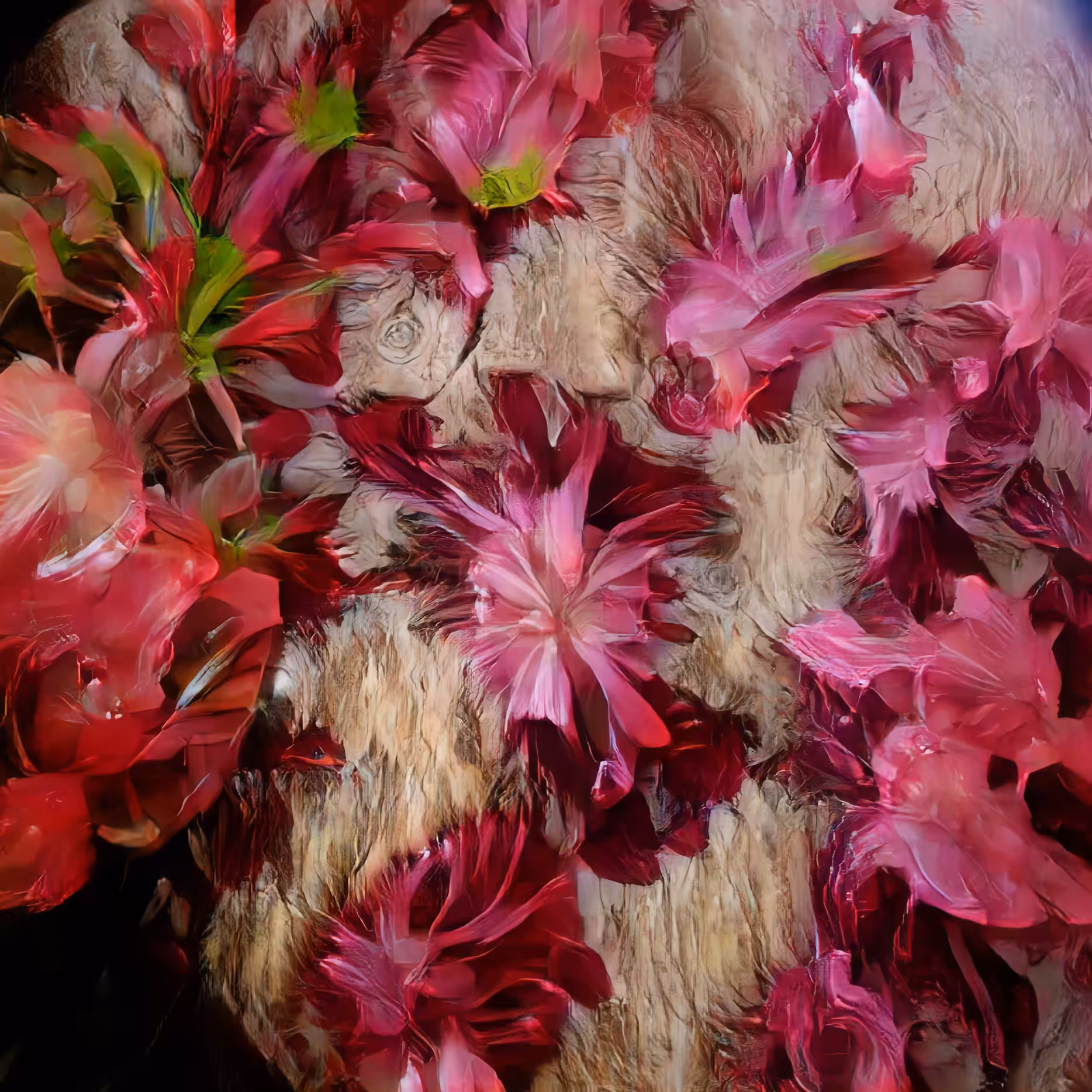 ꧁ Jardines Botánicos ꧂: Hibiscus Petals, White Fur #3/9