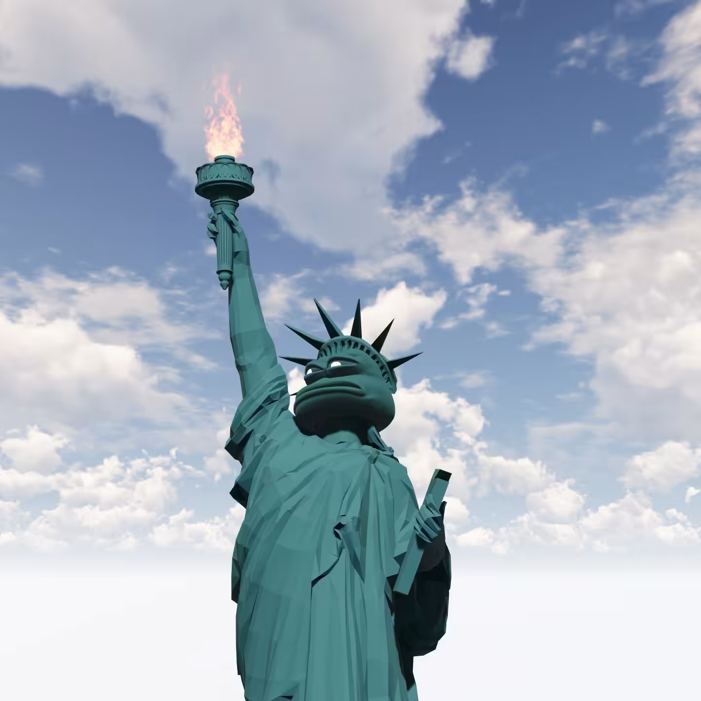Pepe Statue of Liberty