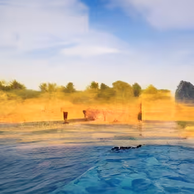 man in water