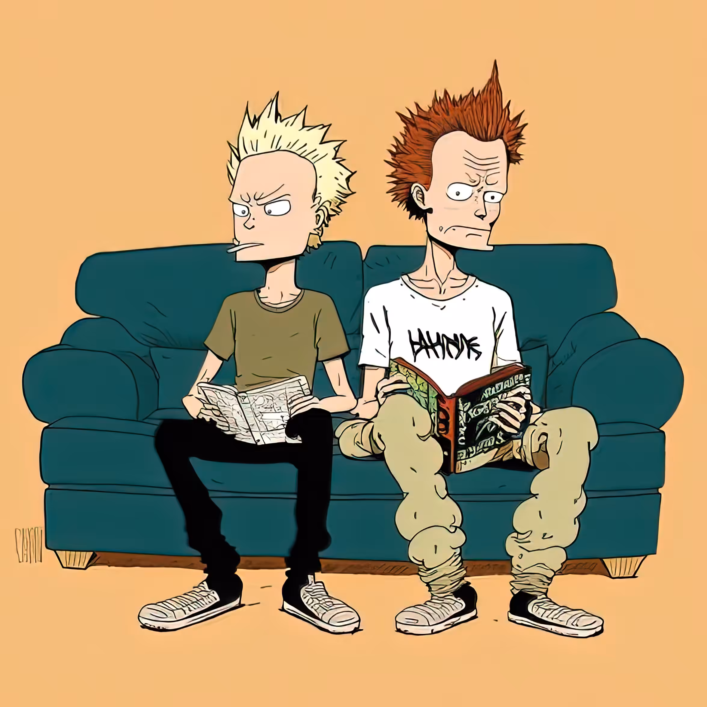Two Dudes On A Couch