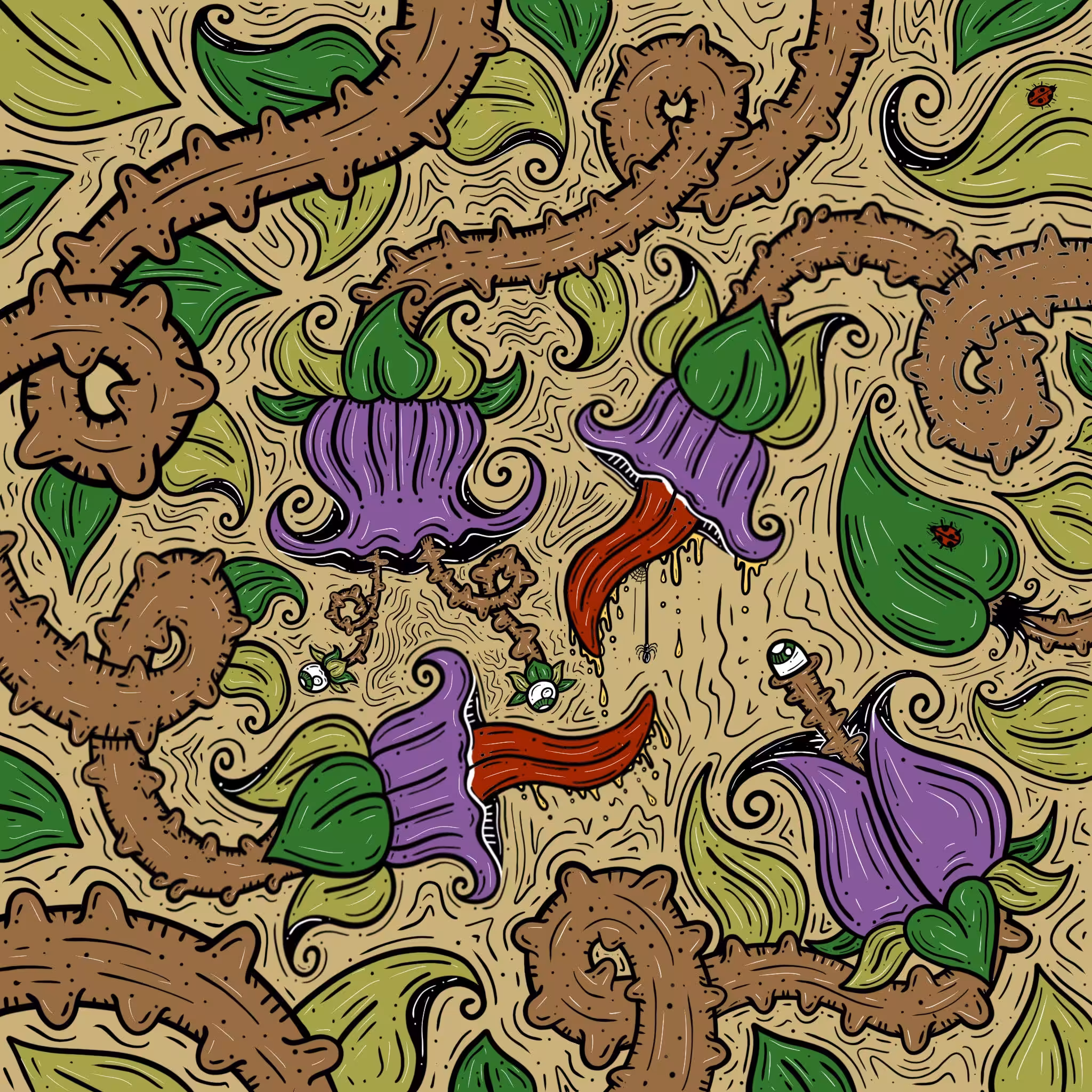 Concept Digital Art # 02 Meat_Eat_Flowers