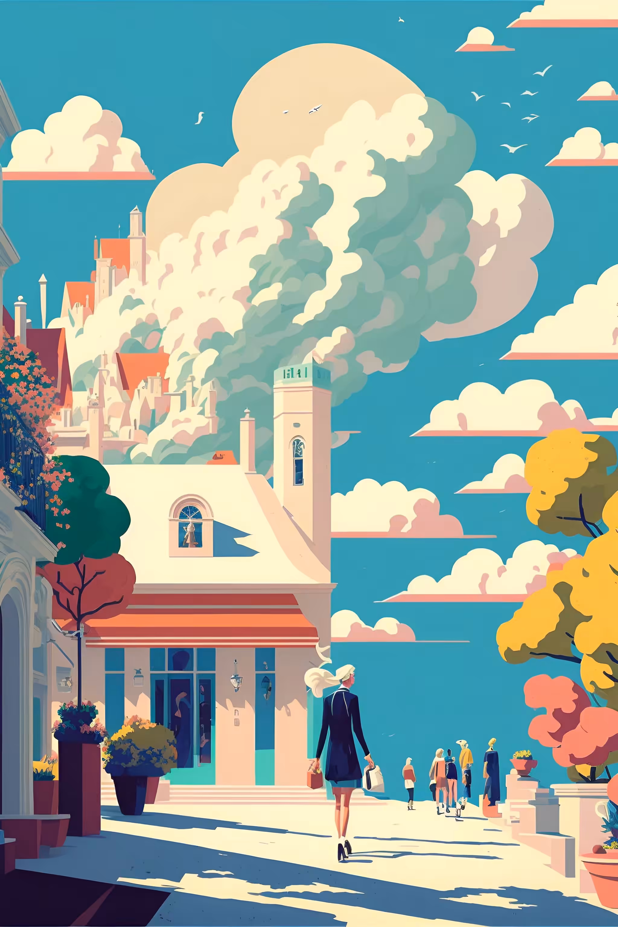head in the clouds