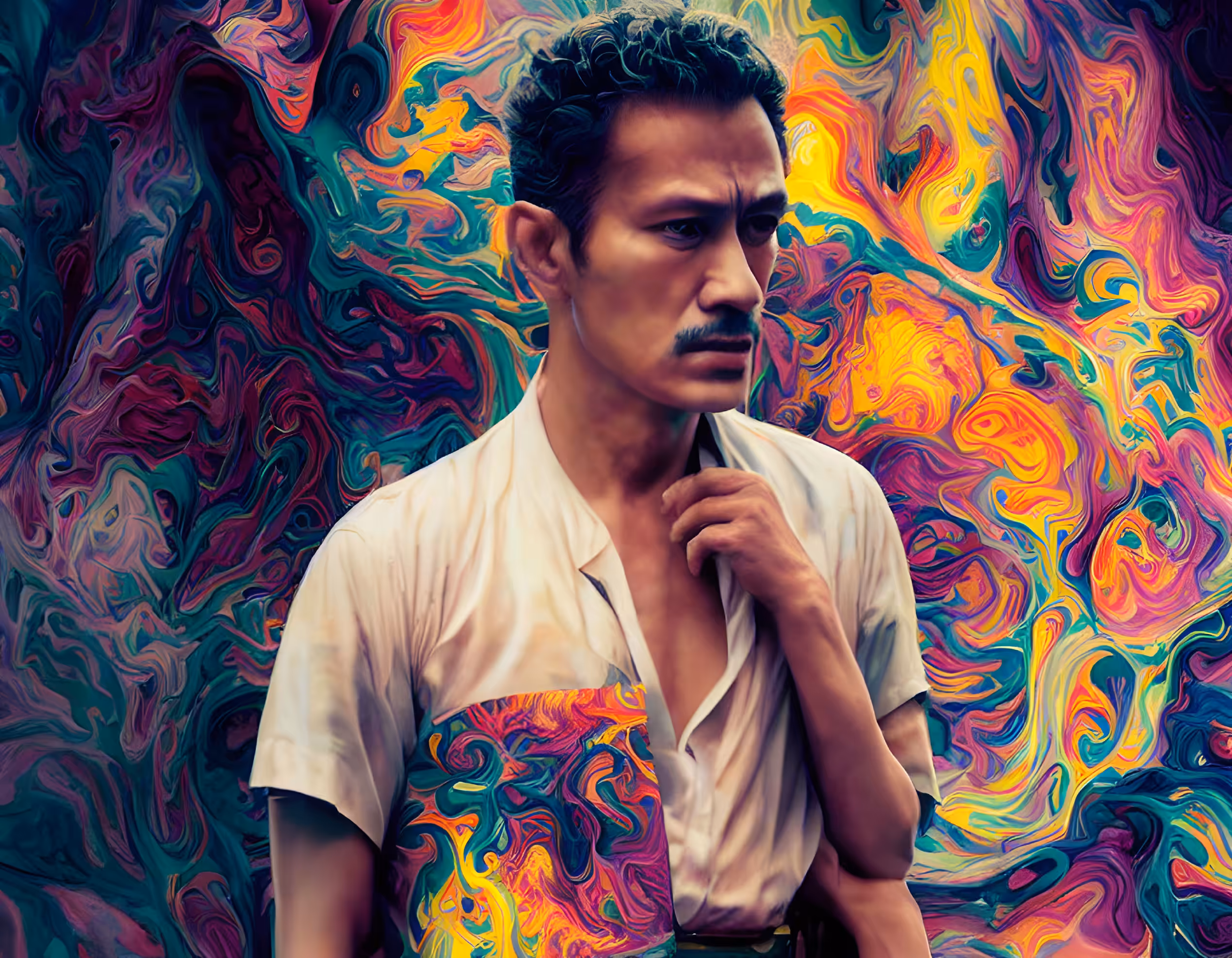 The man with paint head *11