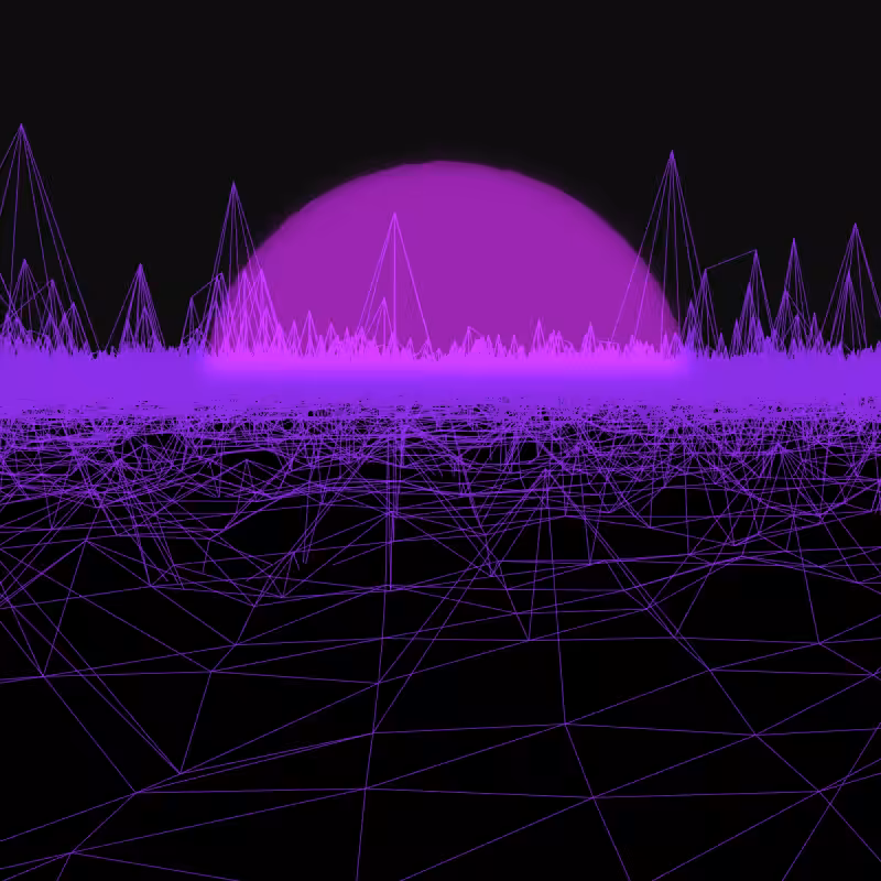 Generative Retrowave Field #13