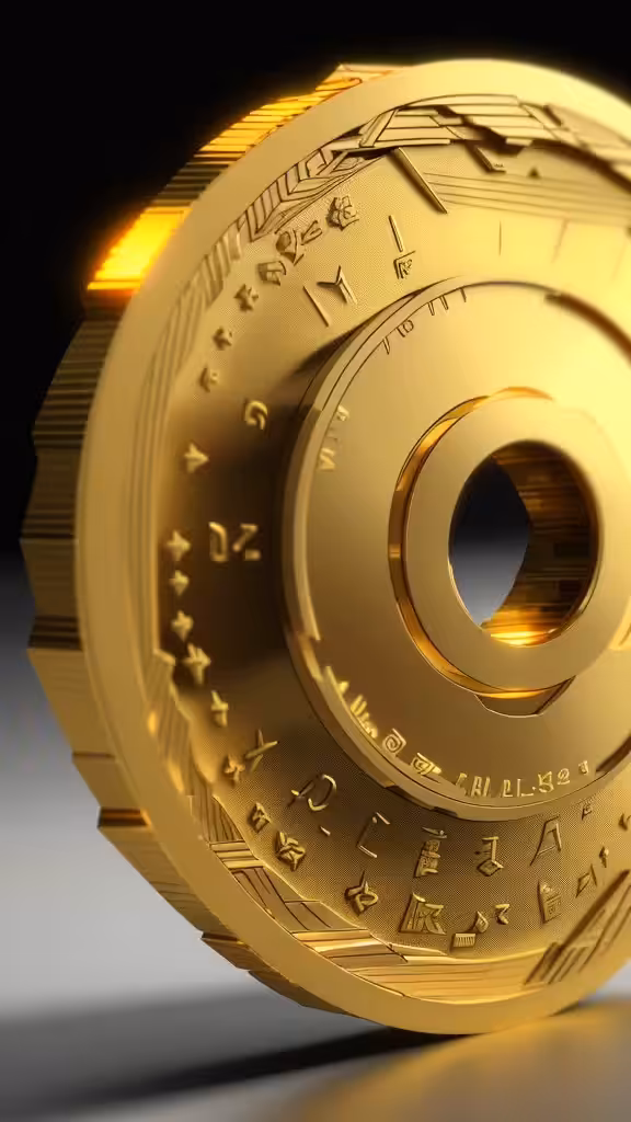 Gold aztek coin