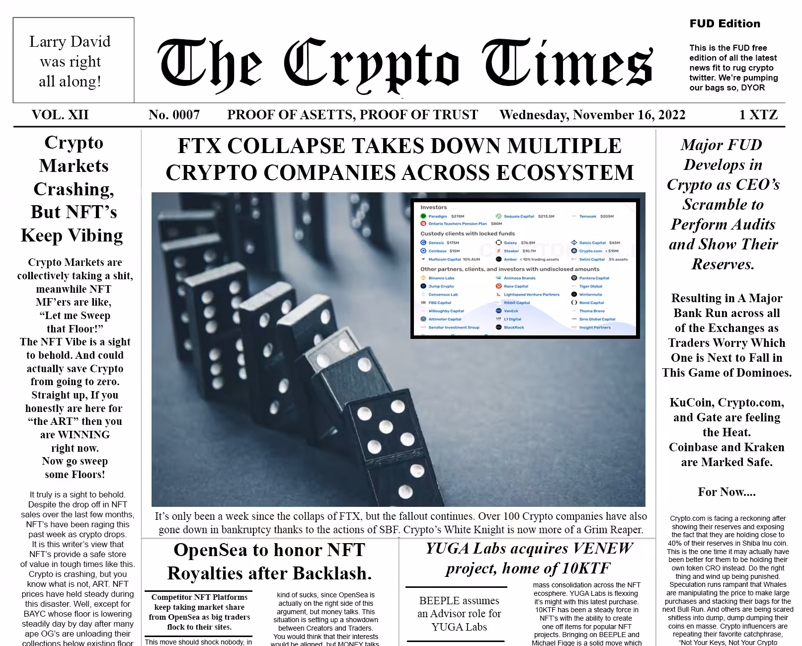 The Crypto Times 0007 - The FTX Fallout