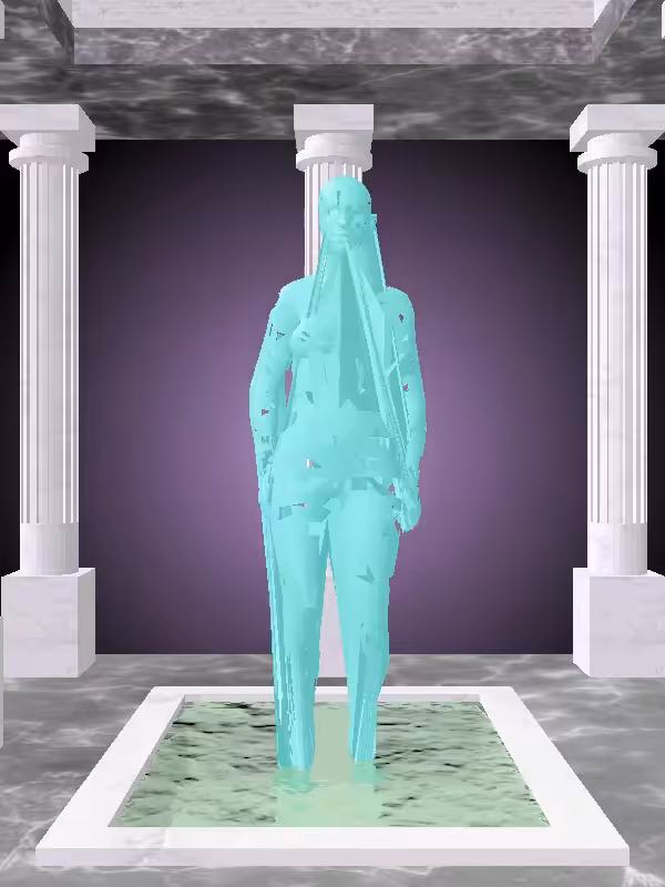 HeavenComputer: The Jumping Minty Green Woman #4688
