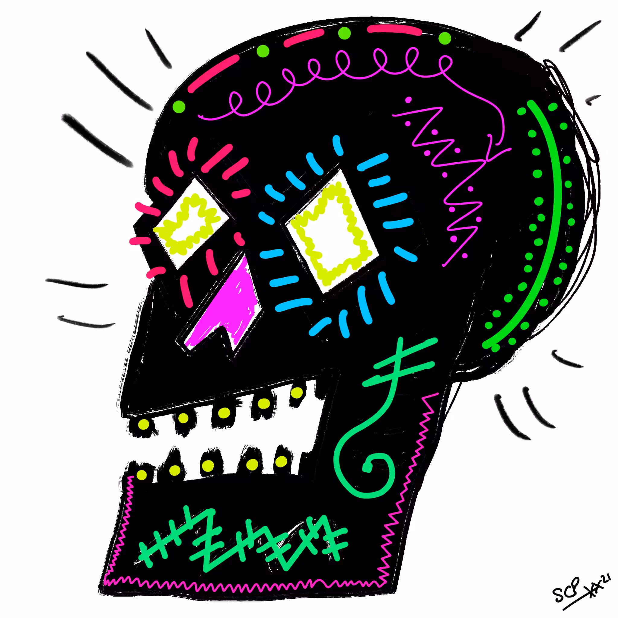 "The Light in the Darkness" SCP XX - Crazy Skull ArtWork