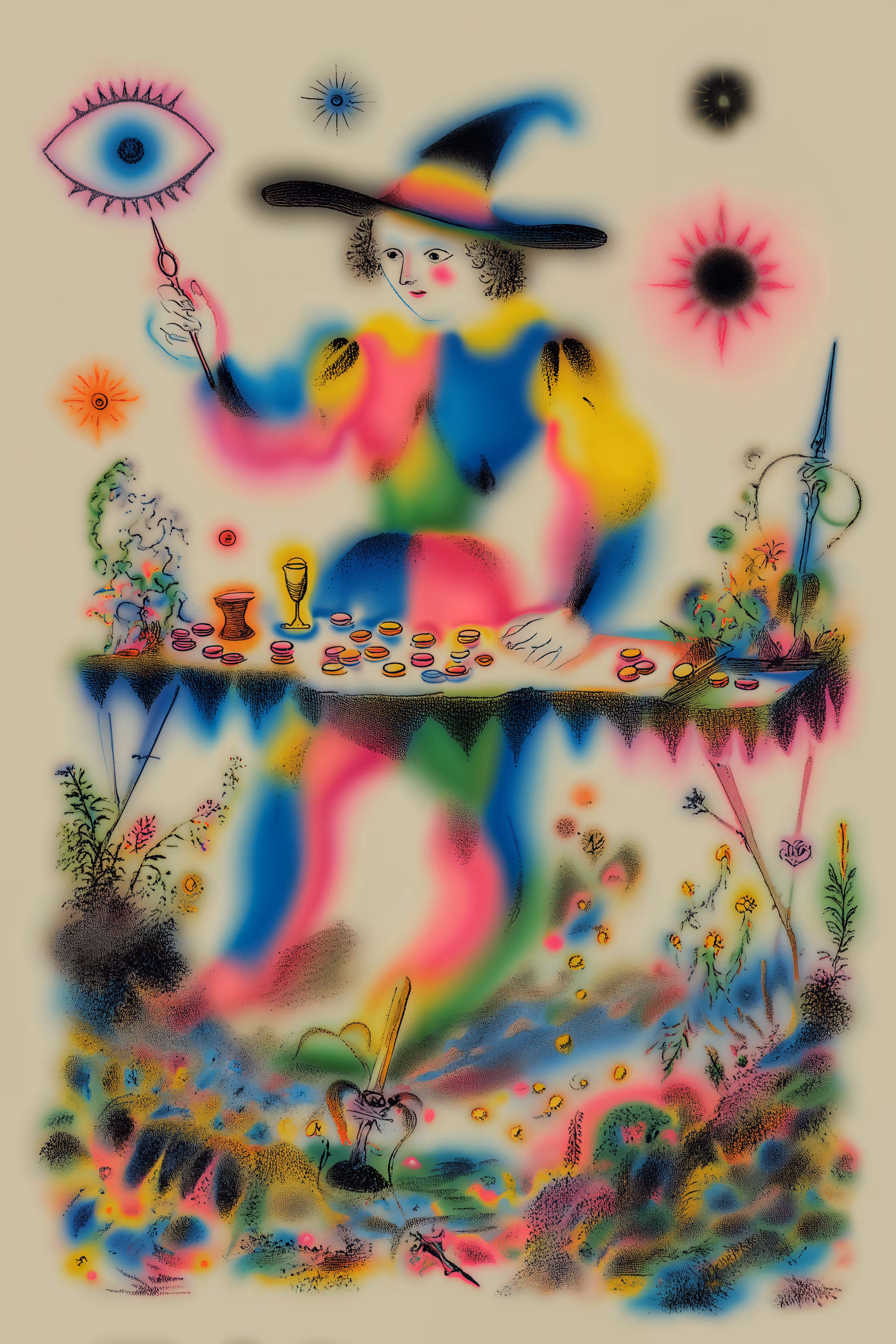 The כֶּשֶׁף Magic Tarot: I — The Magician (Le Bateleur)