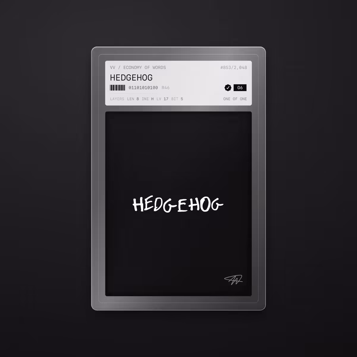 Economy of Words: HEDGEHOG · #853