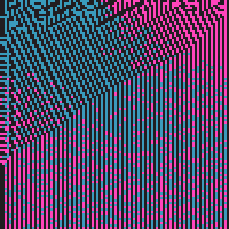 Colored Elementary Cellular Automaton #99