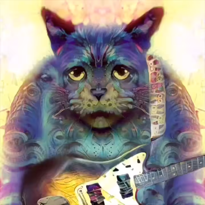 Psychedelic SoundCloud Cat