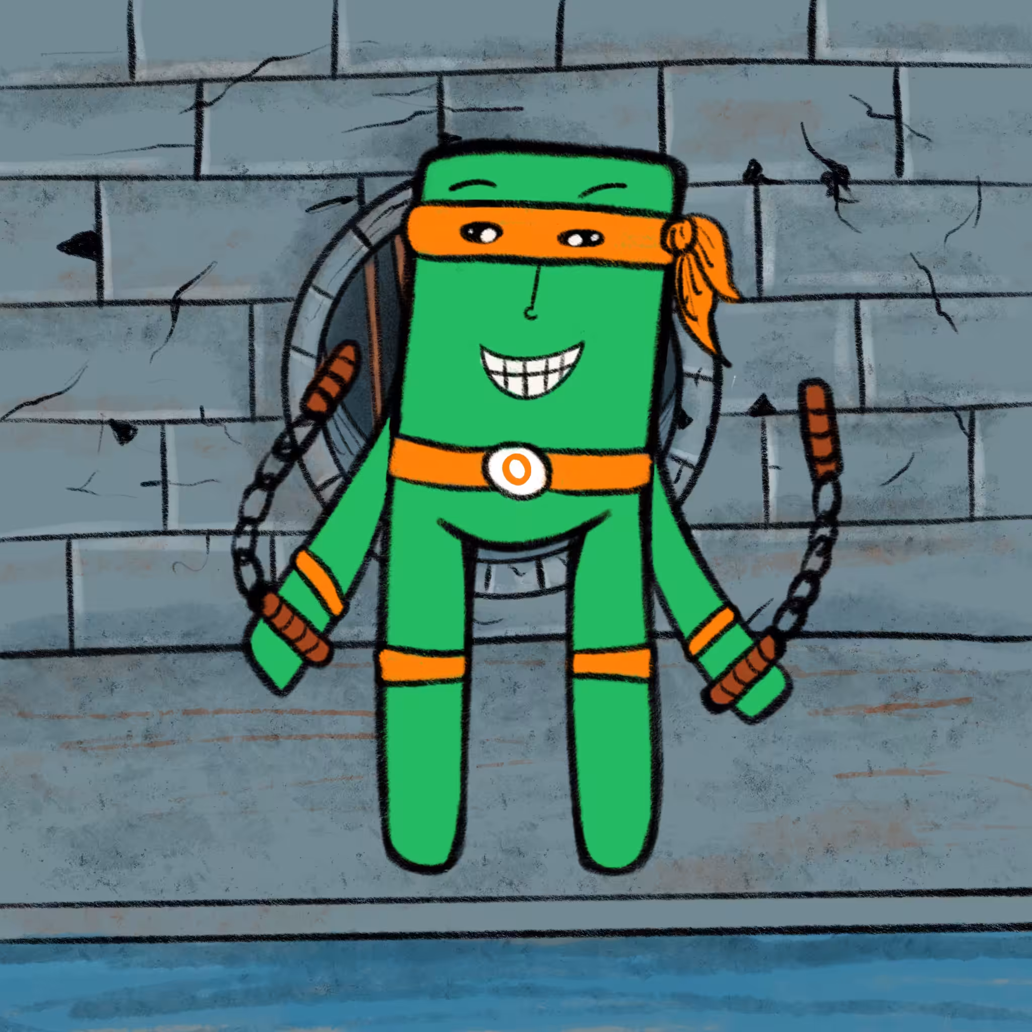 Teenage Orange Ninja Zubari