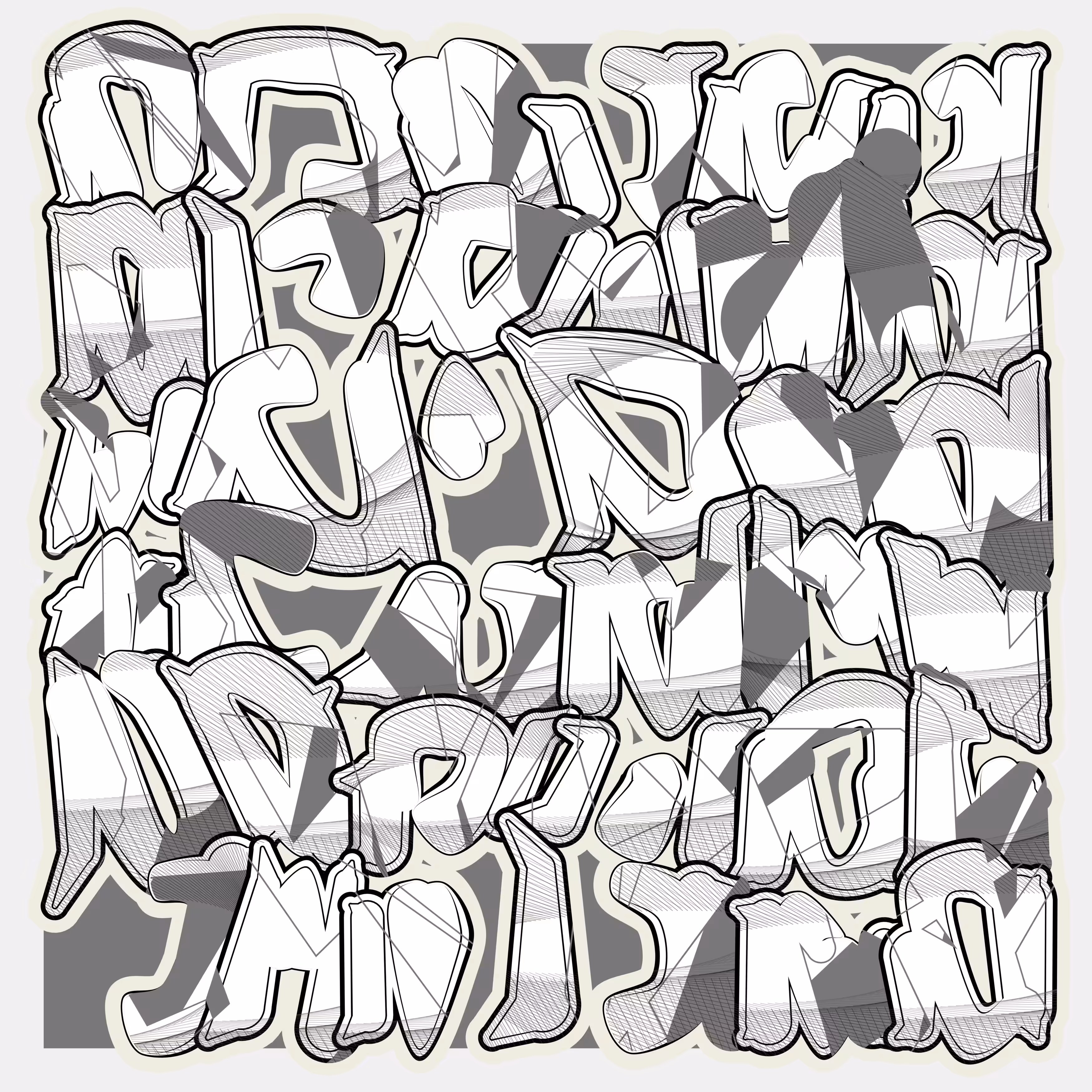 2024 Asemic graffiti algo