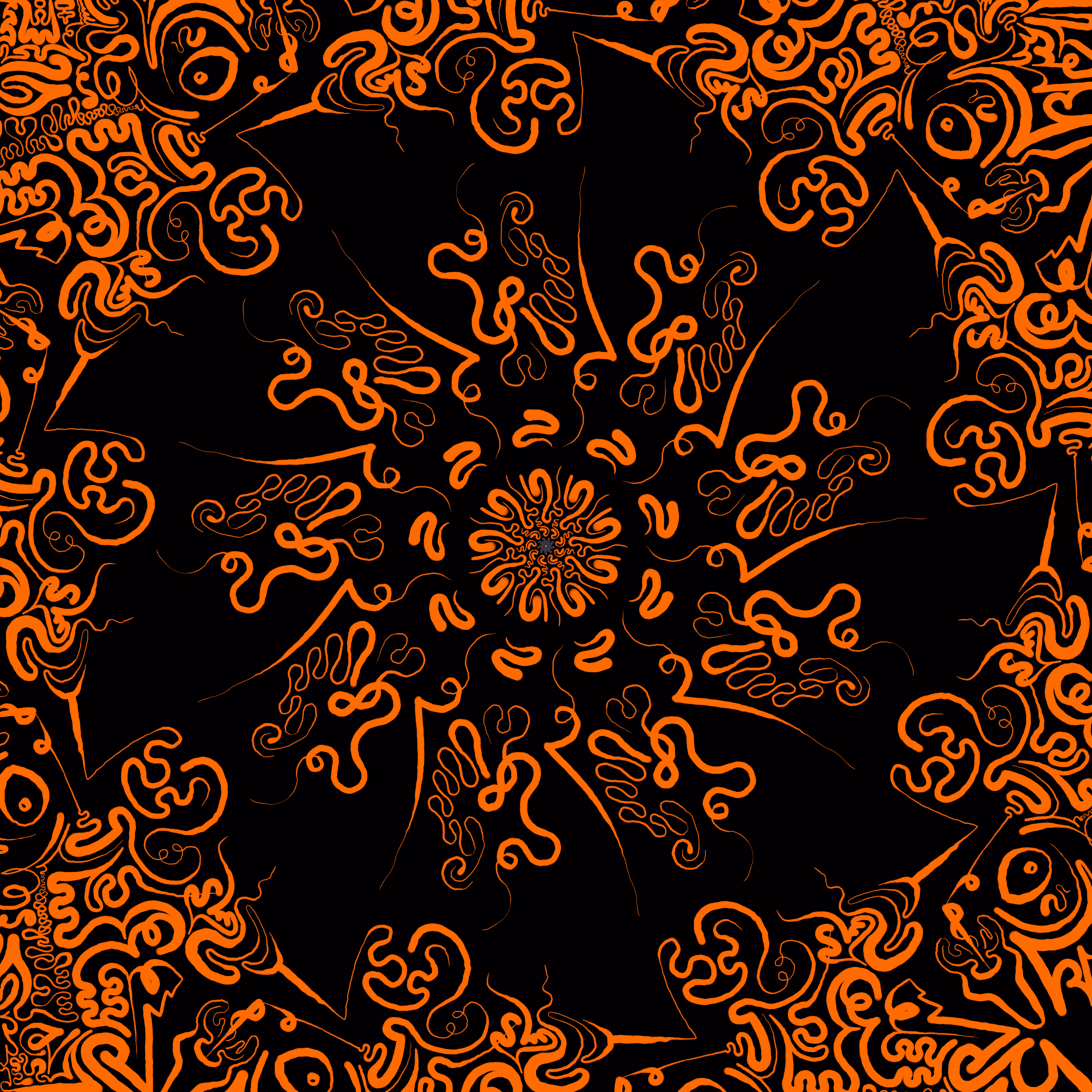Orange and Black
