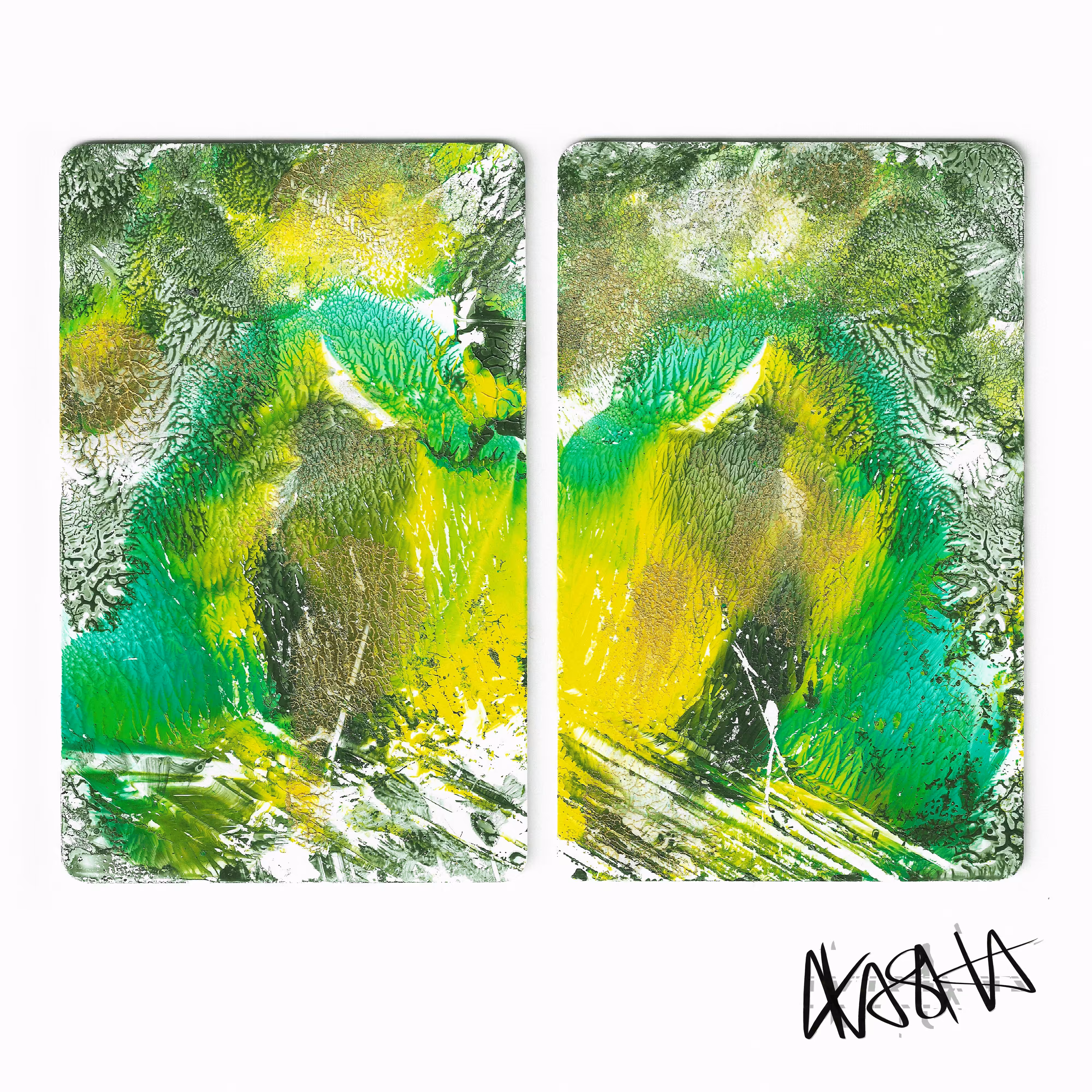 Micro Diptych: Statue in a Park