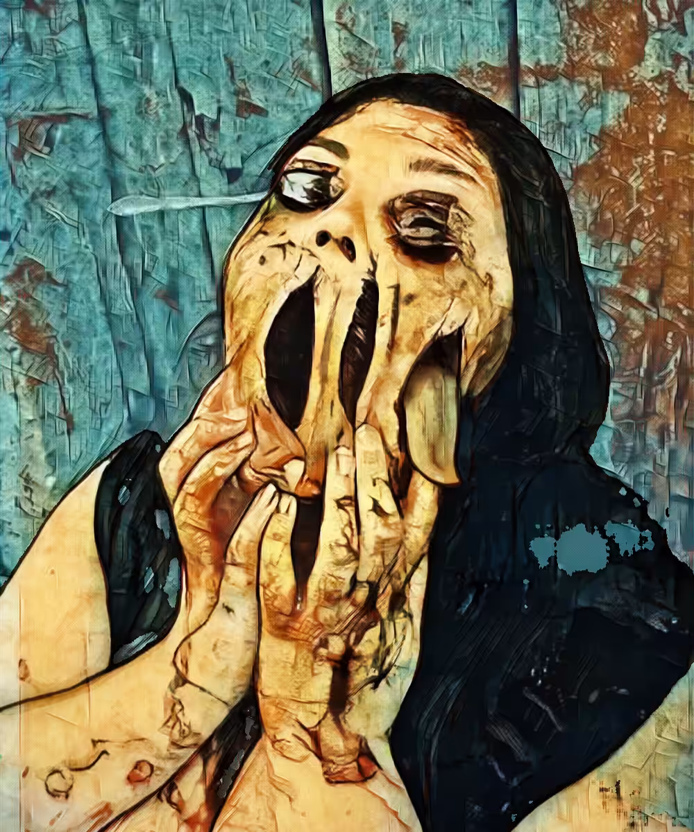 Horror scary painting