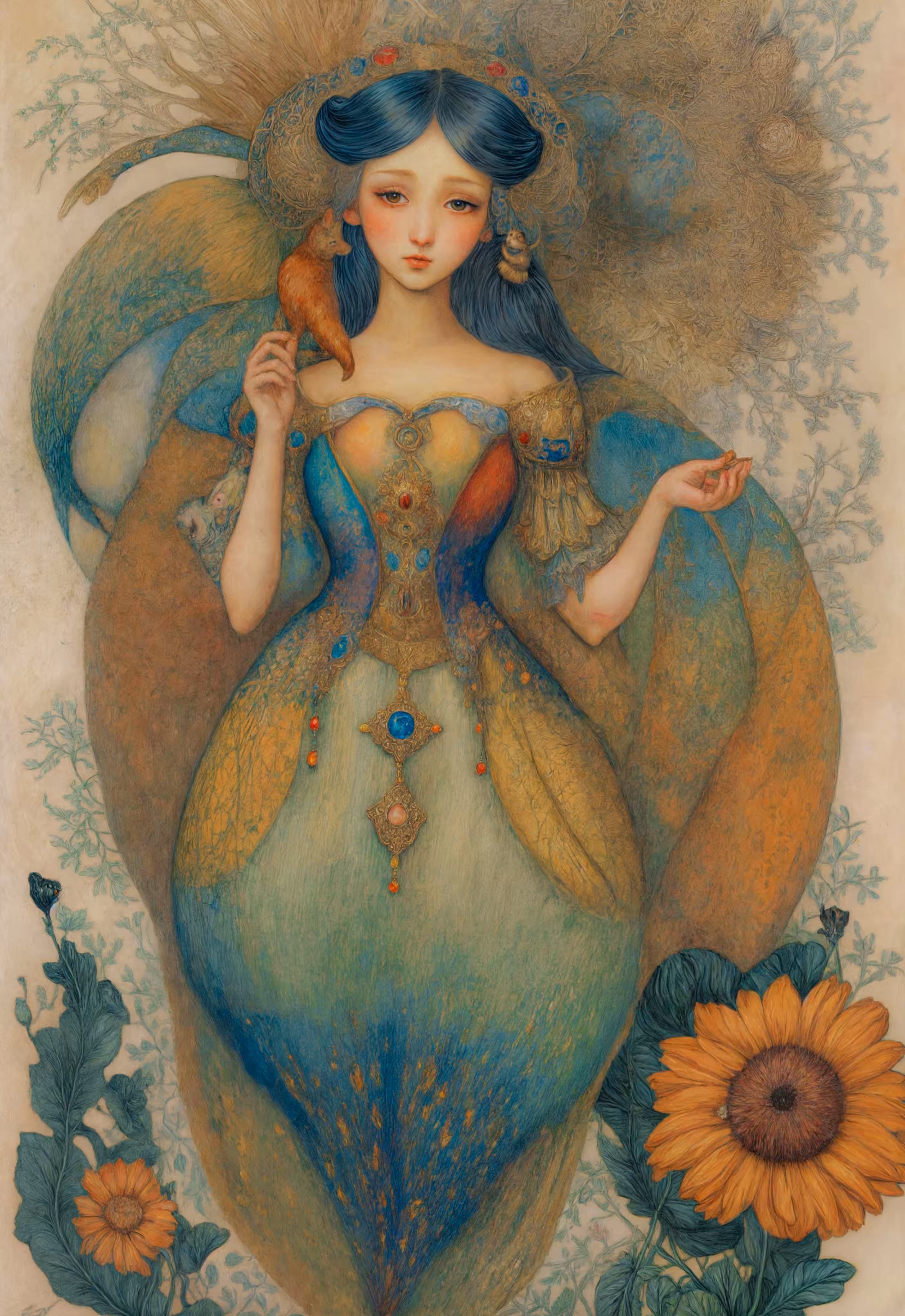 Spirit girl of the grassland