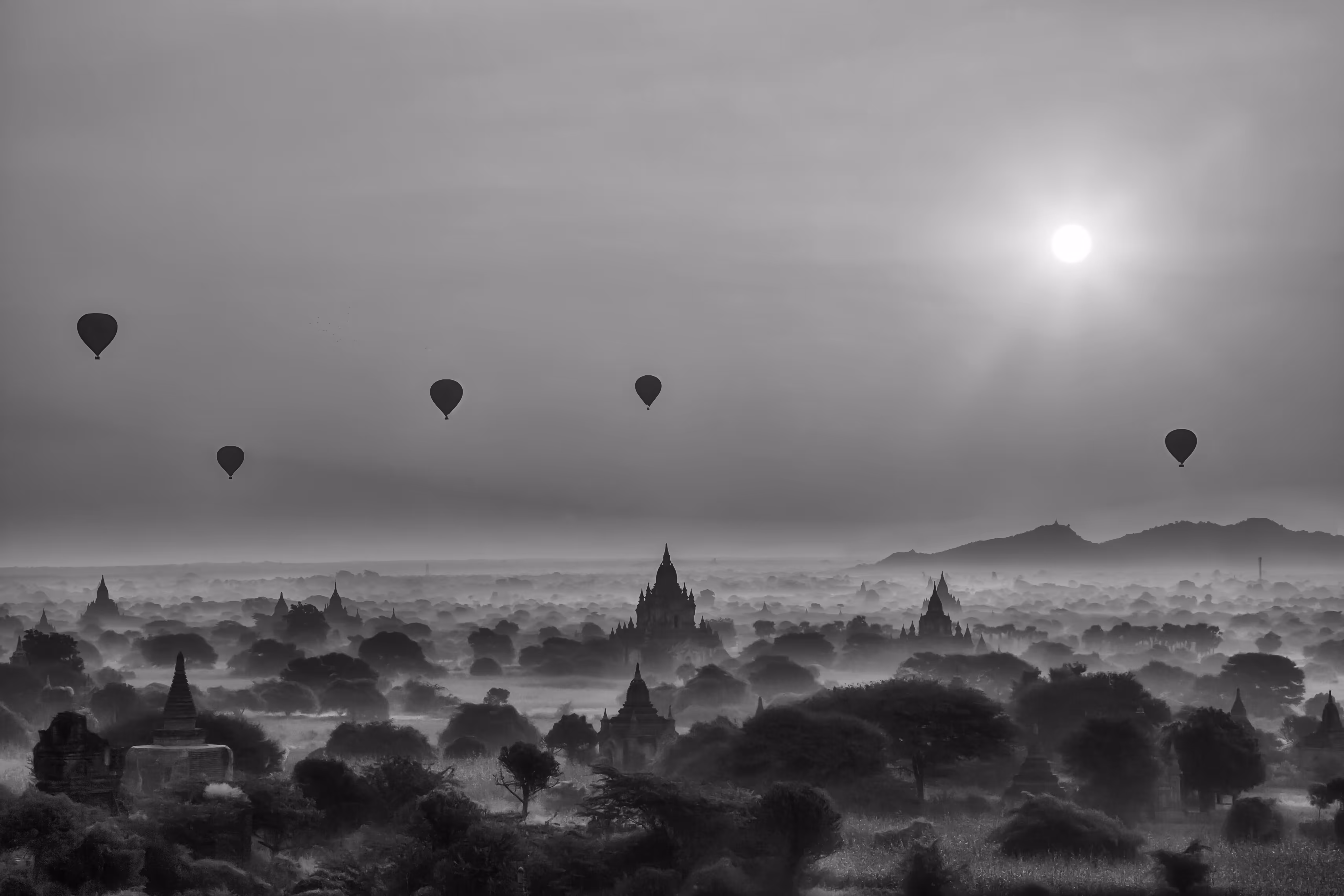 Bagan sunrise B/w dream 