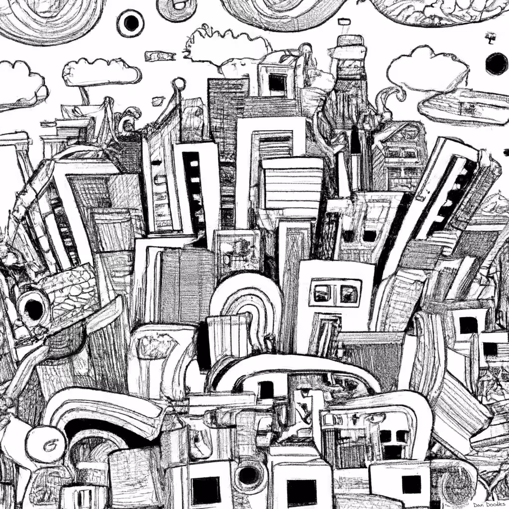 Cityscape Doodle - Scooton City