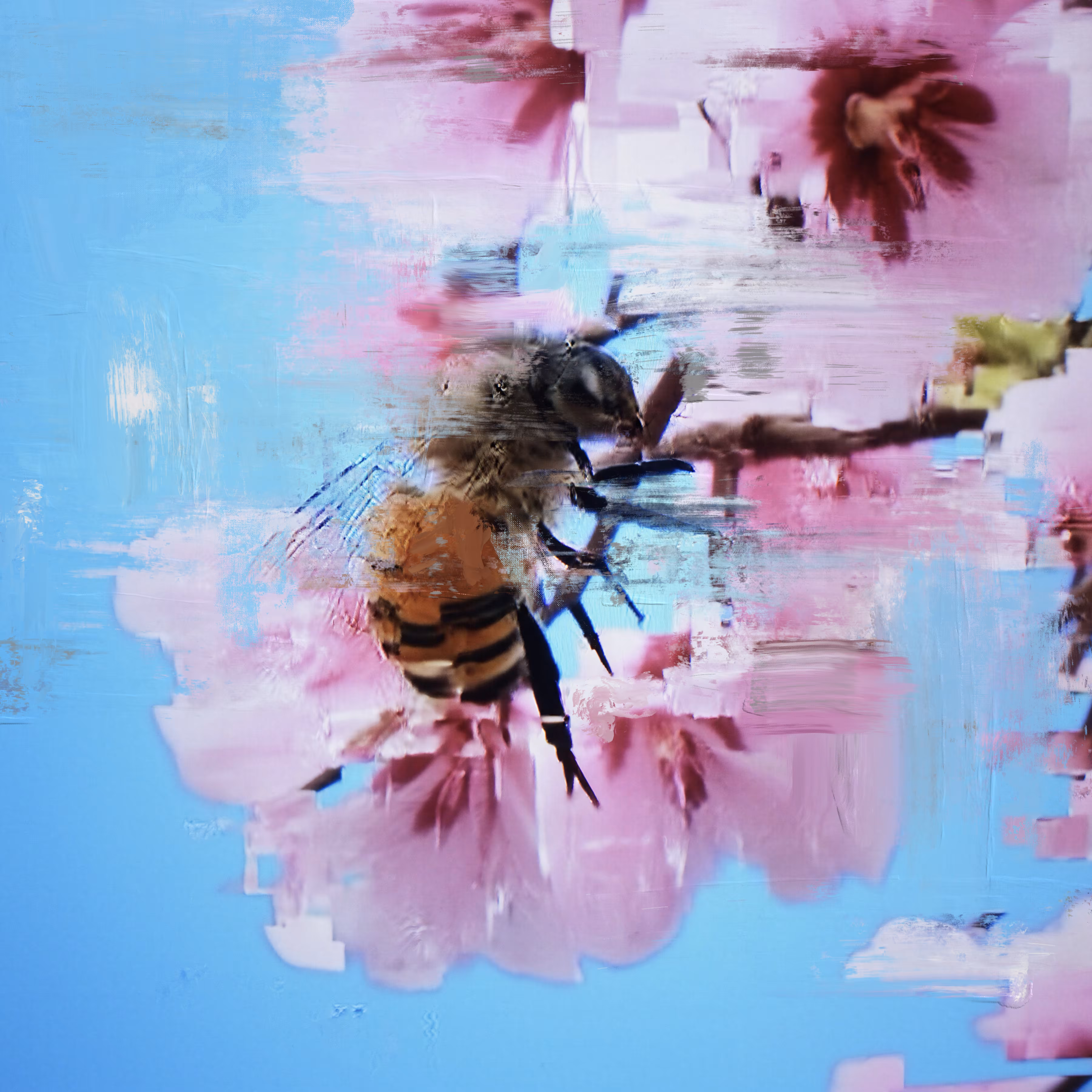 Cherry Blossom with Bee 