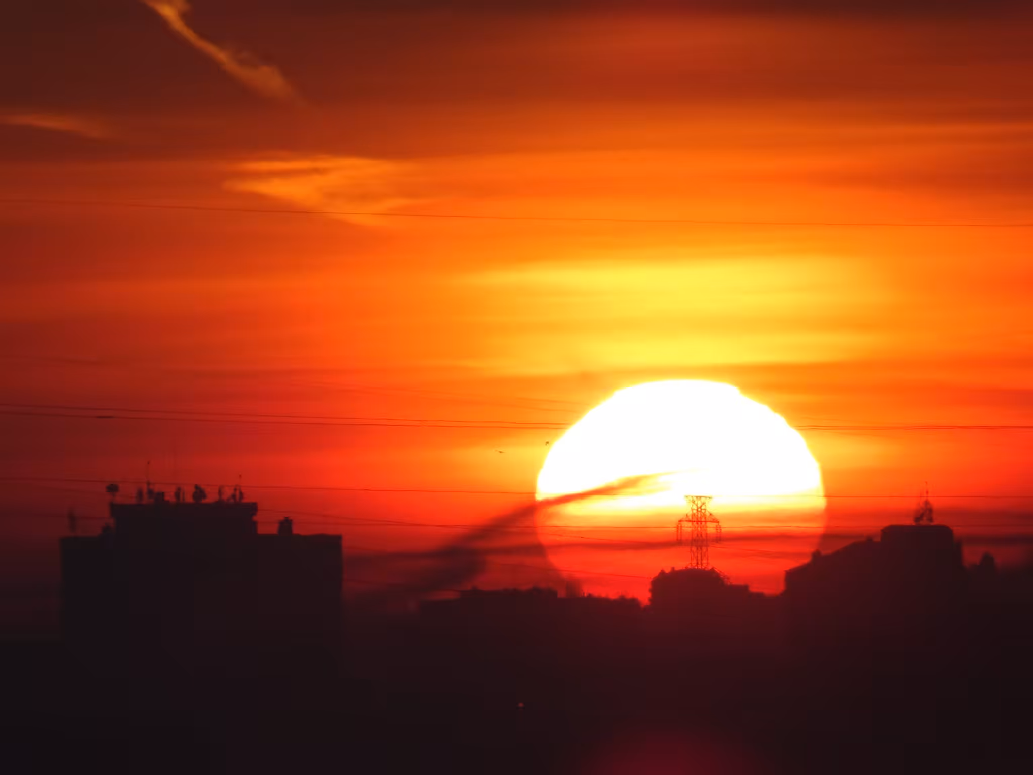 Sunrising over Novi Sad, Serbia