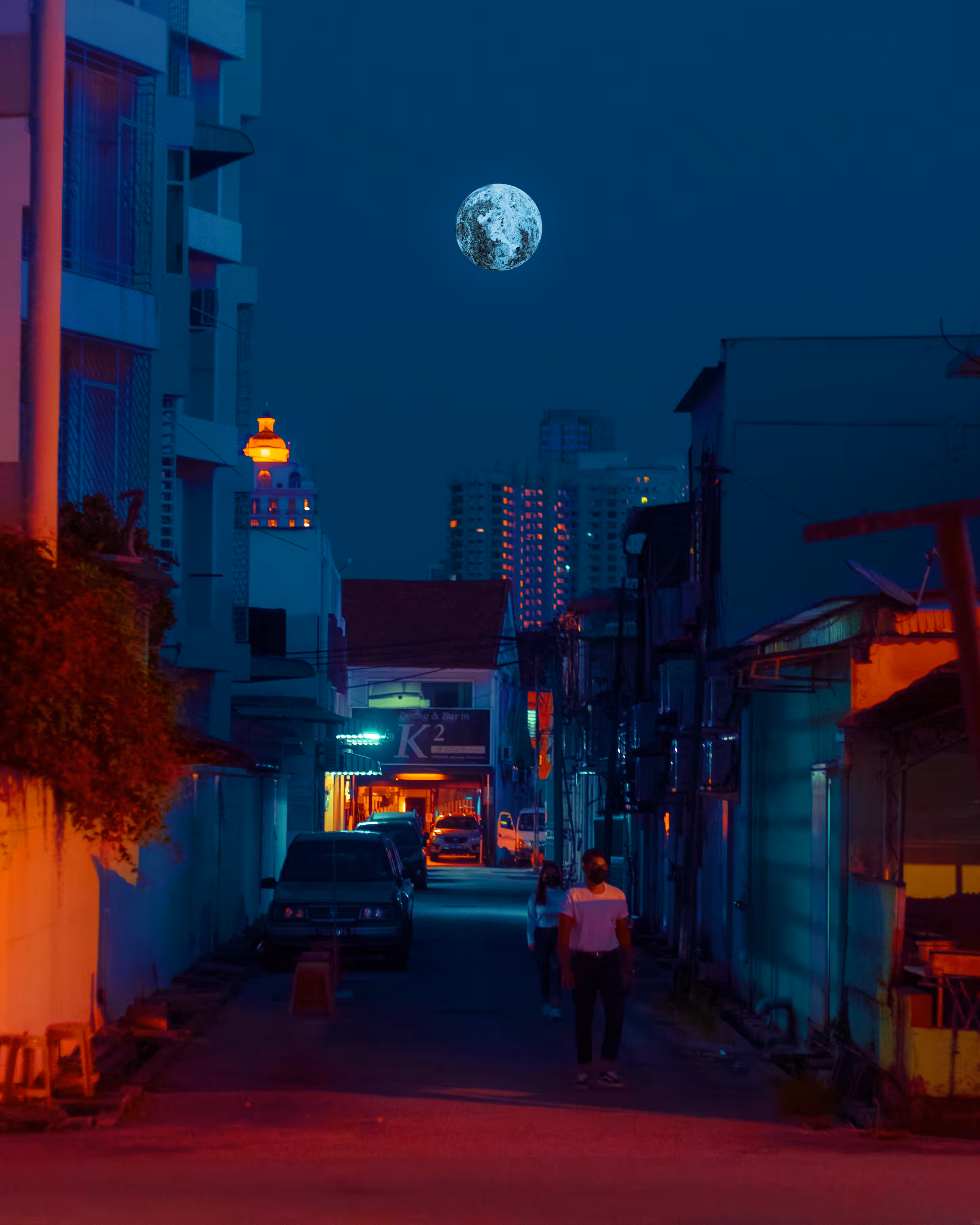 Alleyway in the night