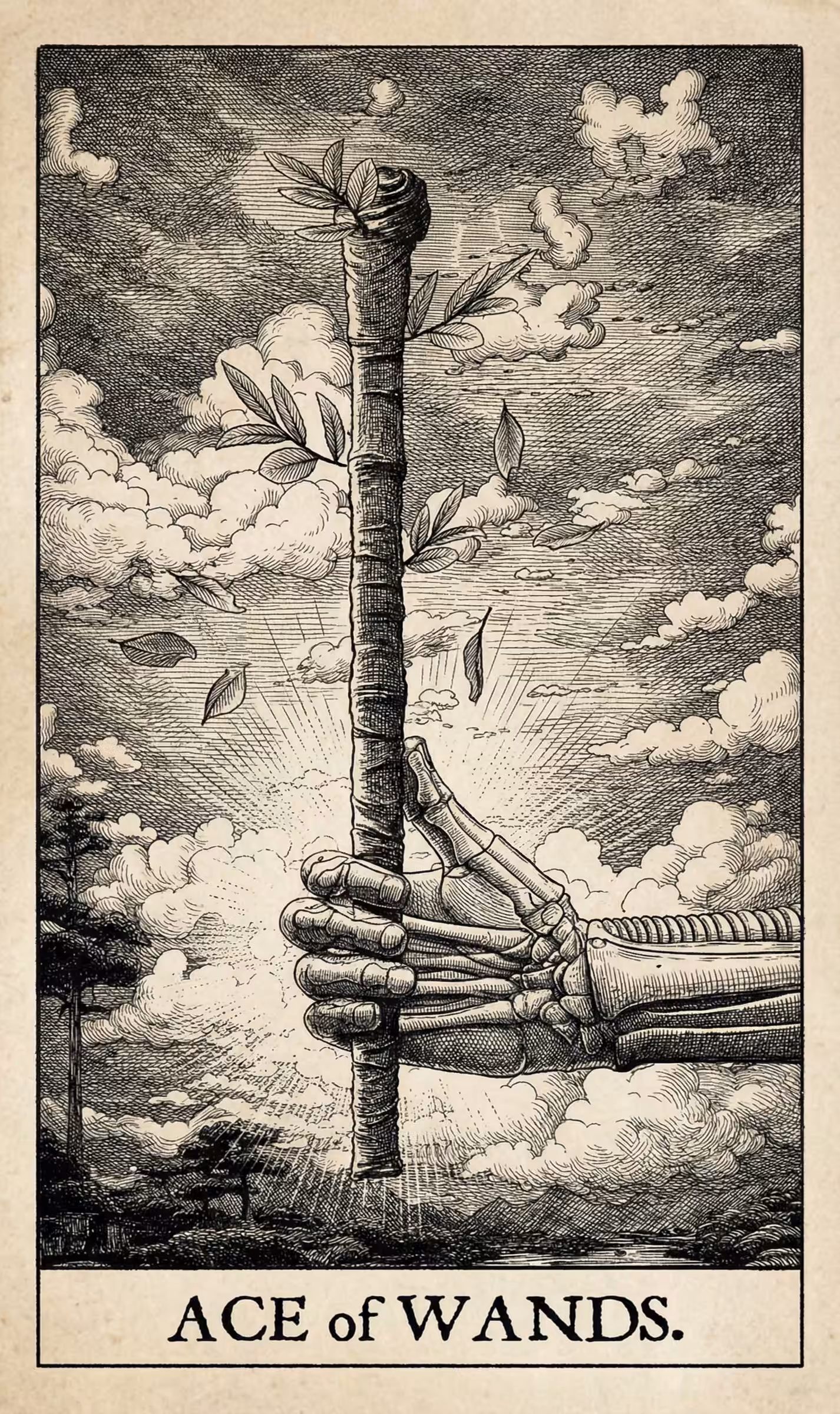 The Fool's Journey: Ace of Wands — Litho