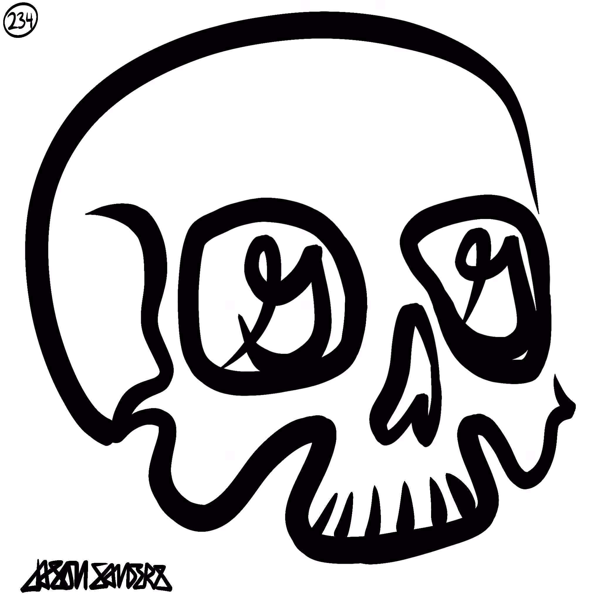 Skull Lines “Seventy-Seven” By DrainedEye | #234