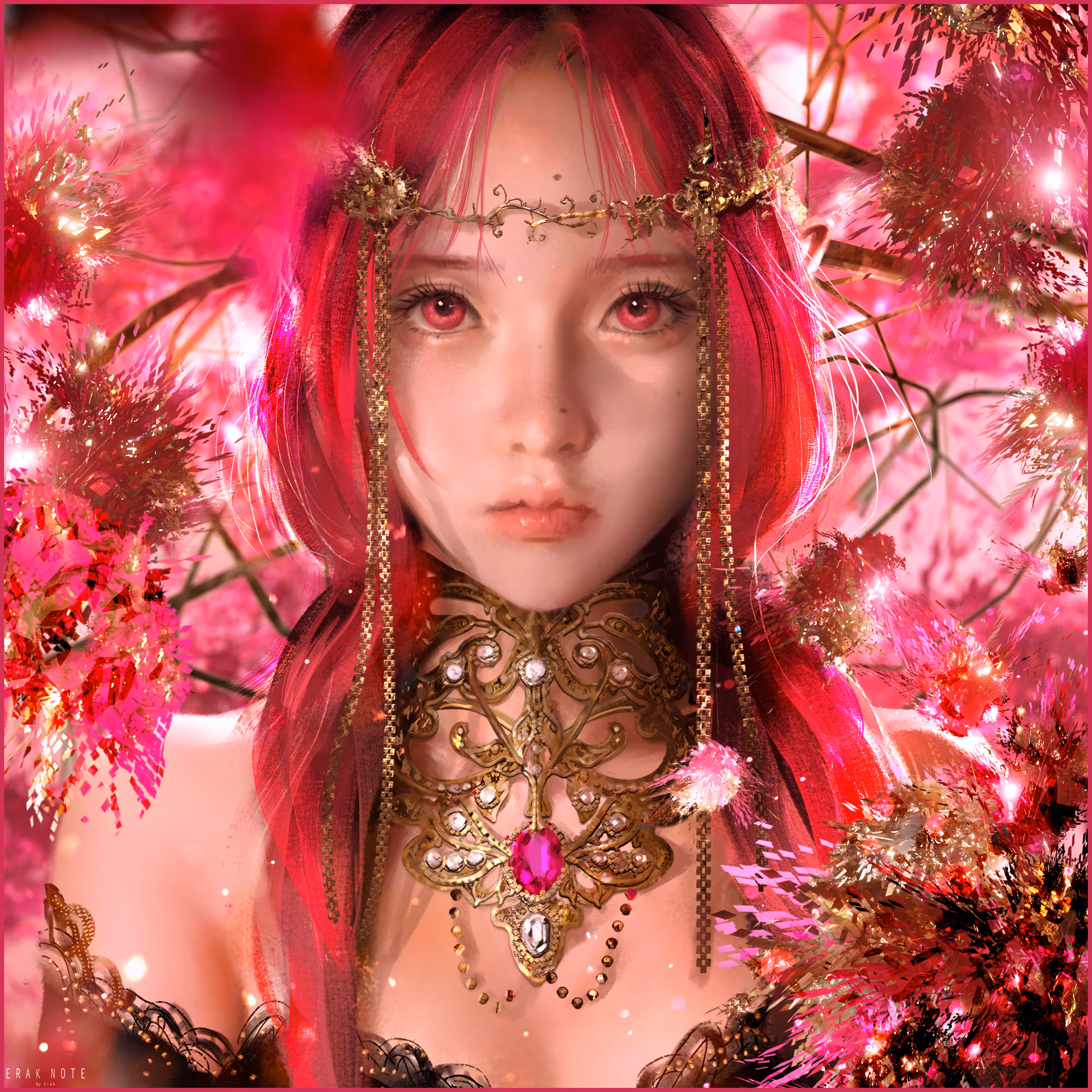 IRON FLOWER: Flower and Iron - #c62256
