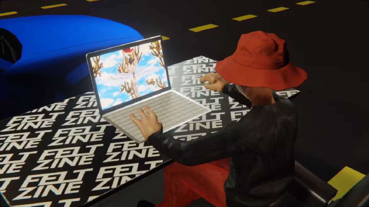 Desktop #62: The Hypebeast in the Eames Chair With a Hanging Light and a Gardens Monitor on a Felt Zine Table in The Streets