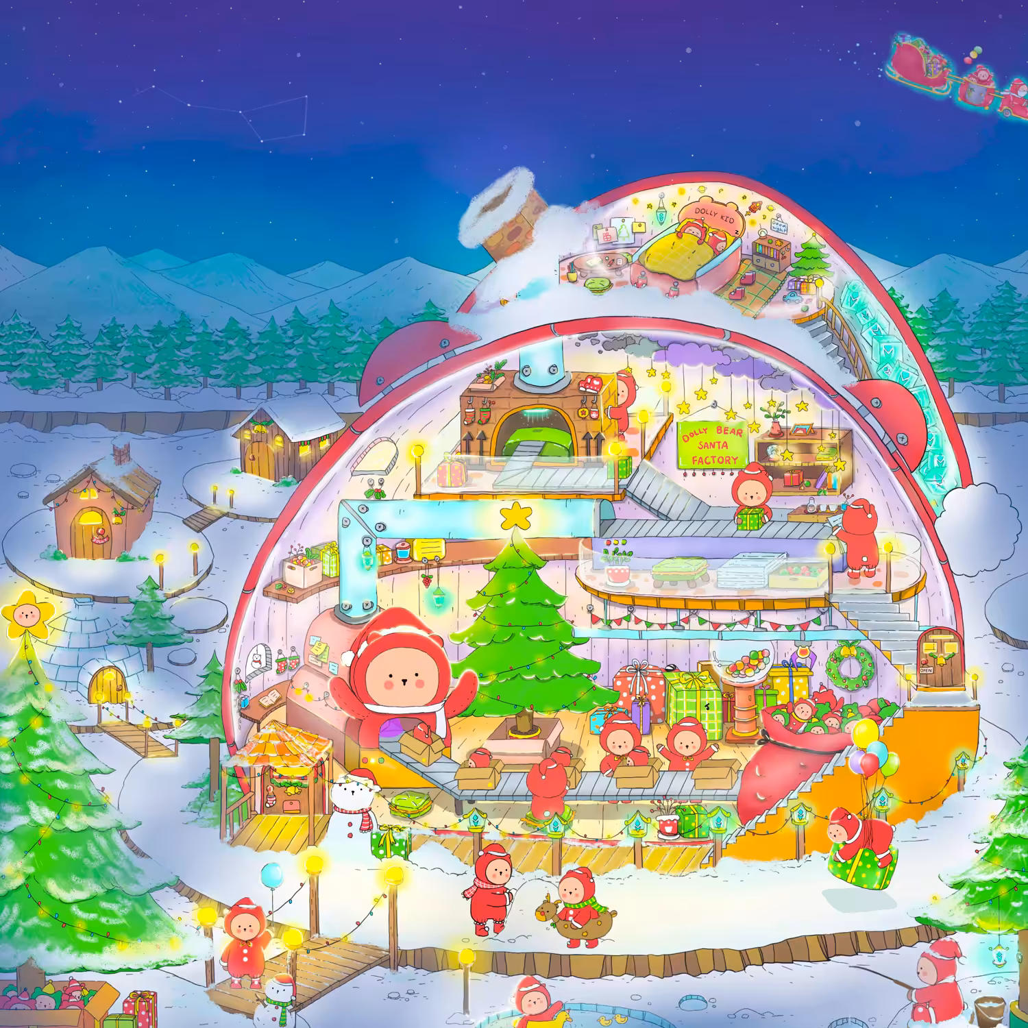Dolly Bear Santa Factory