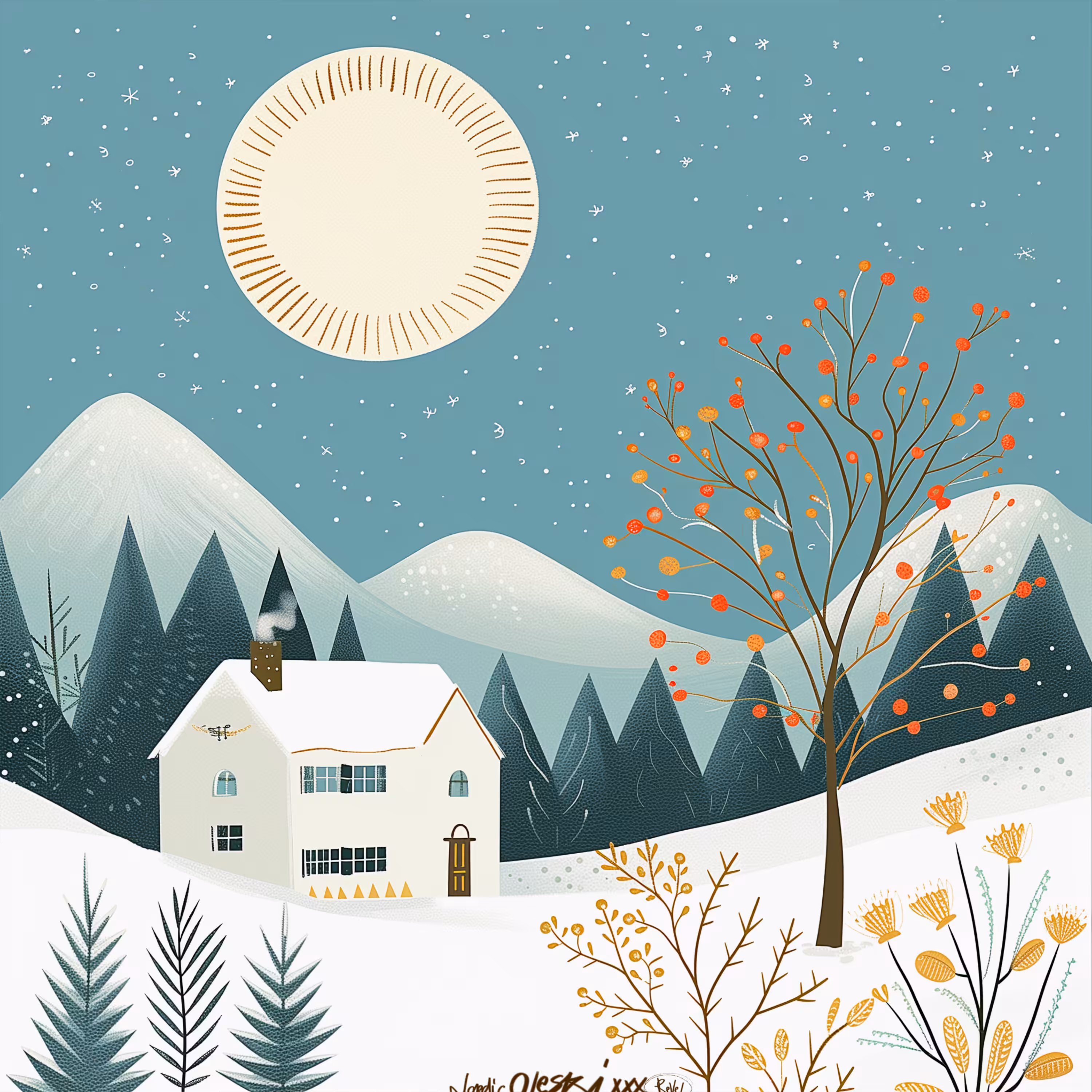 A house in the mountains 