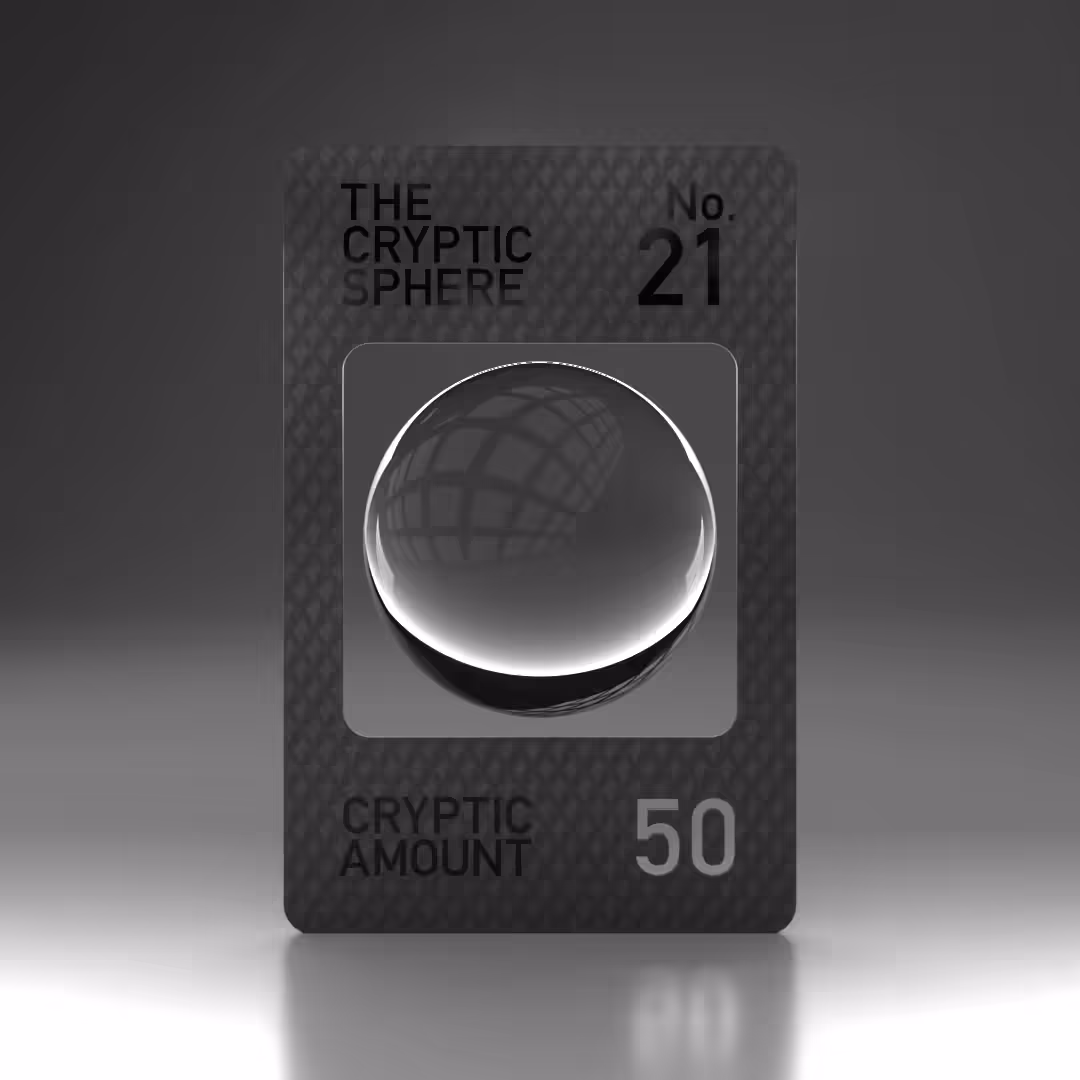 The Cryptic Sphere, Animated Trading Card No. 21