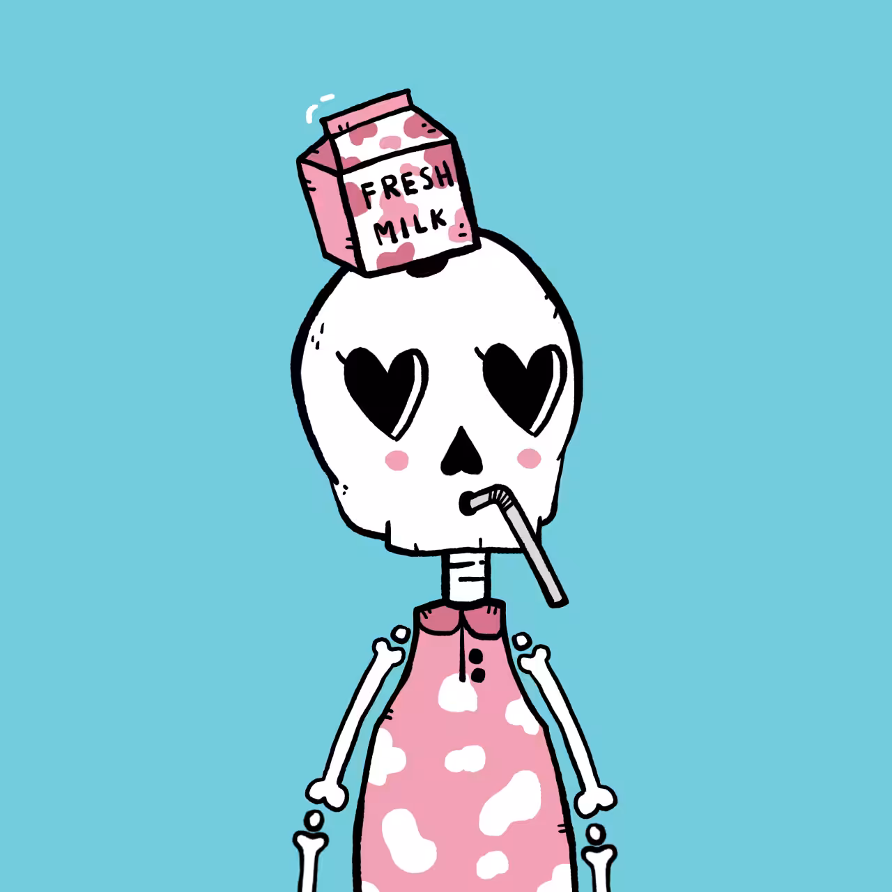 Skeledude: #106 Pink milk girl
