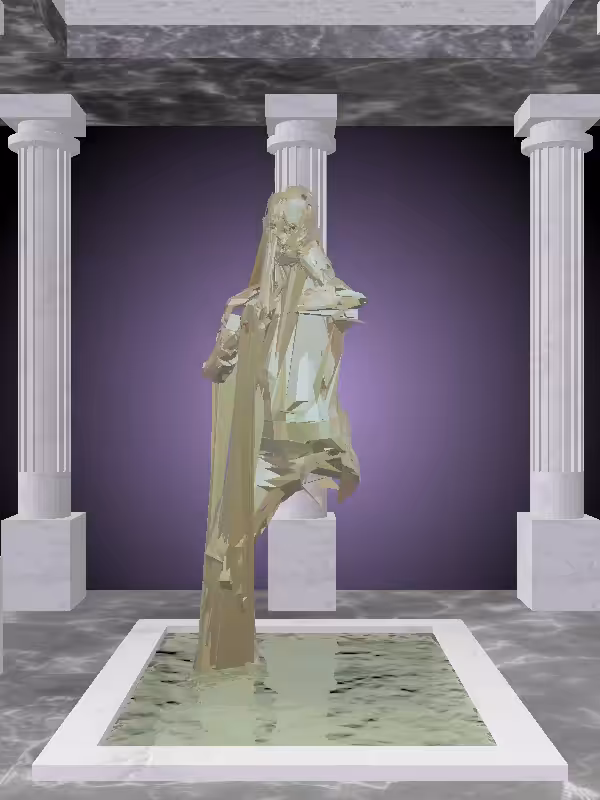 HeavenComputer: The Fragmented Punching Olive Rust Woman #4670
