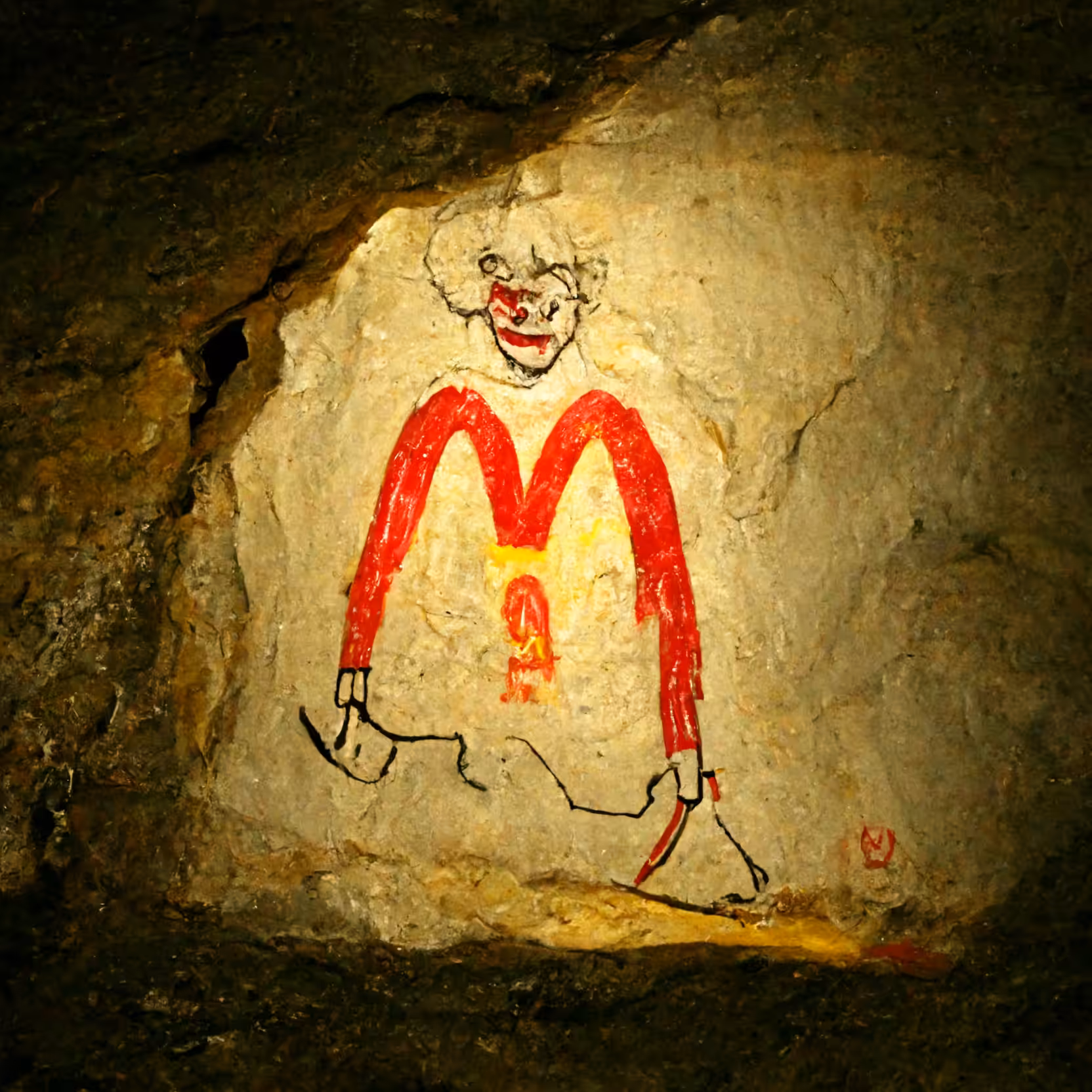 Prehistoric McDonalds Cave art