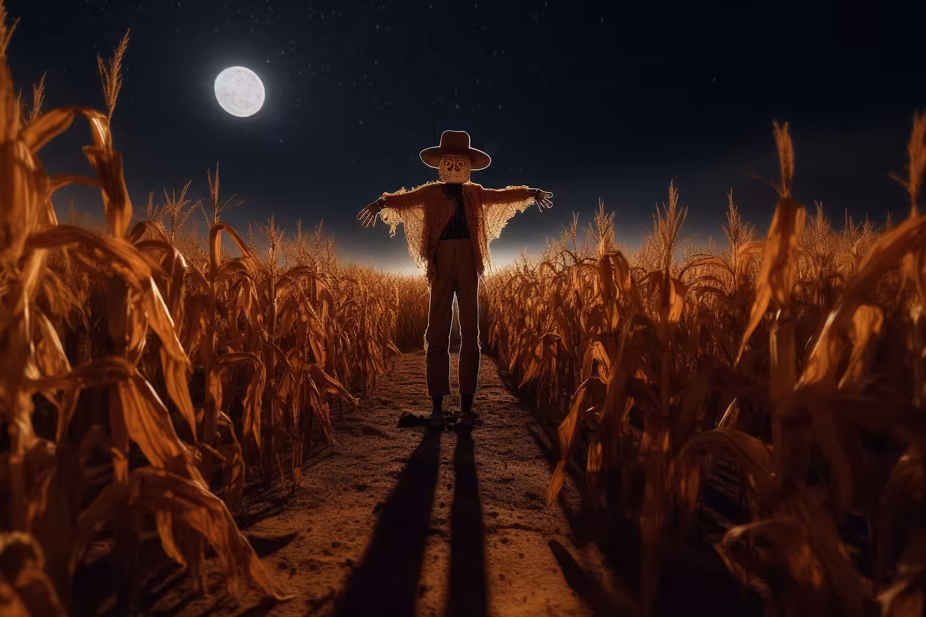 Scarecrow in the night