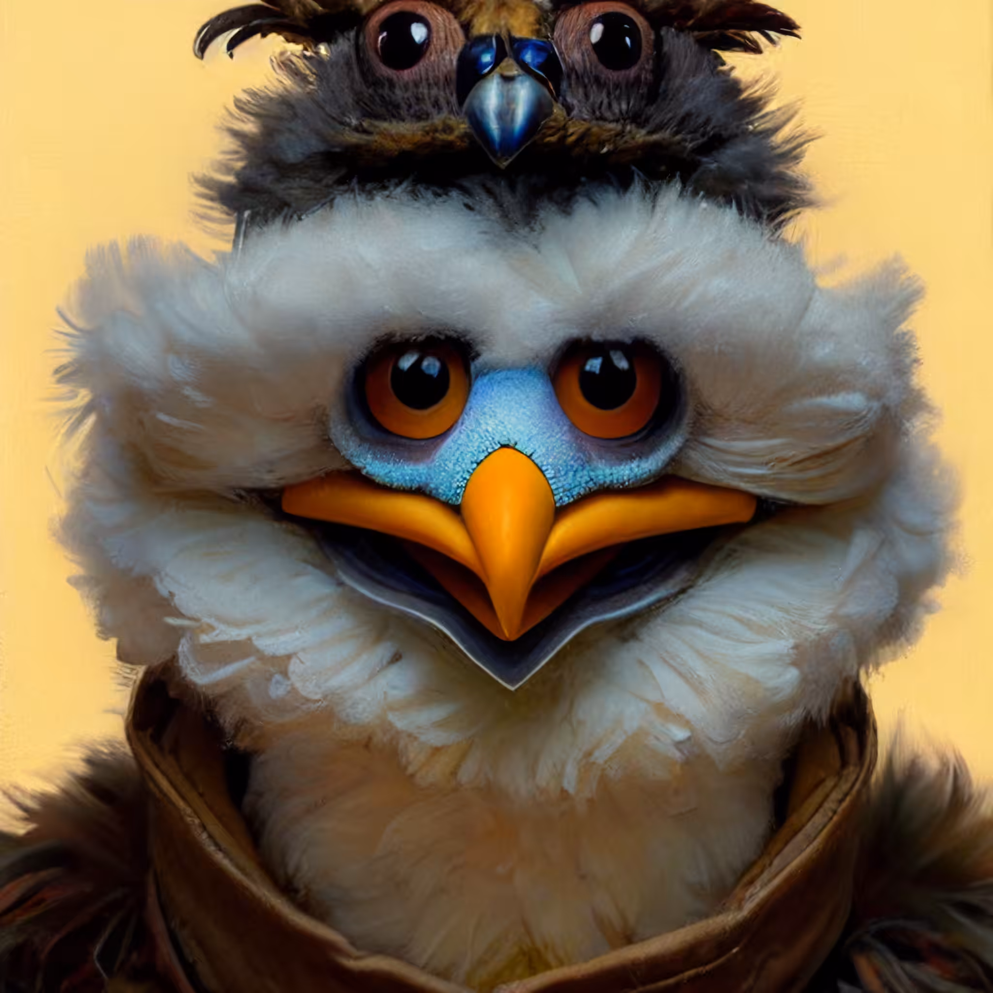 Fluffy Bird Creature 0068