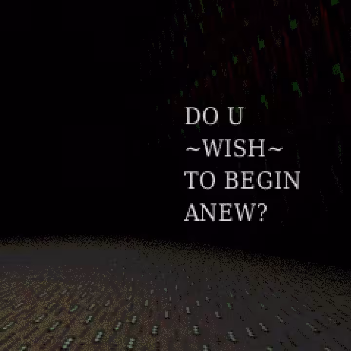 do u ~wish~ to begin anew?
