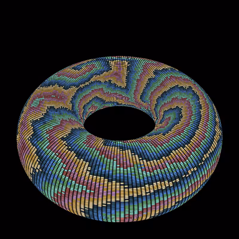 Reaction Diffusion on a Torus #32