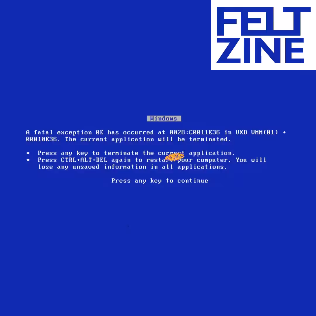 Canvas #264: blue screen. — vr. — flowers. — white box logo. — dreamscape