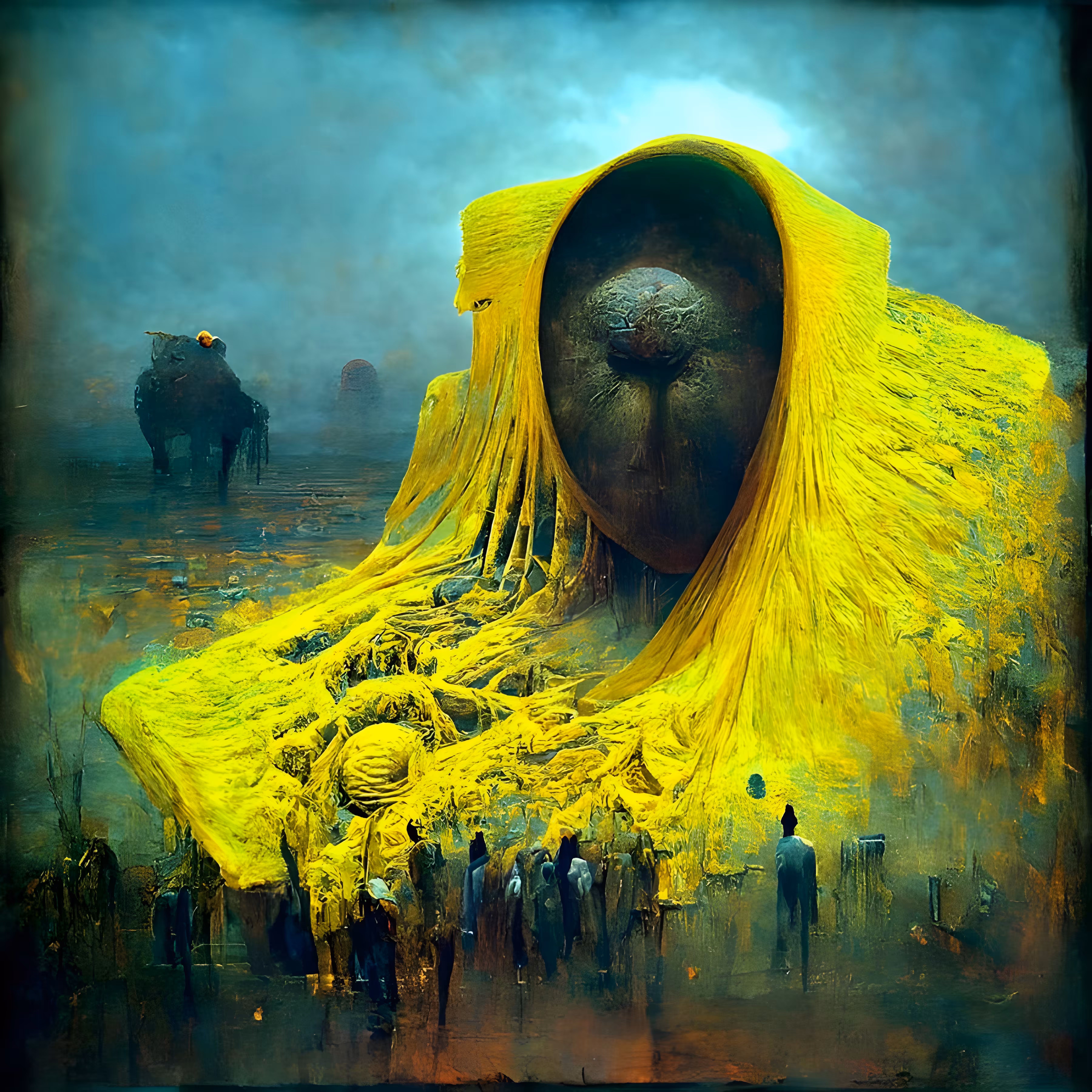 Indian Yellow 8K By Zdzisław Beksiński