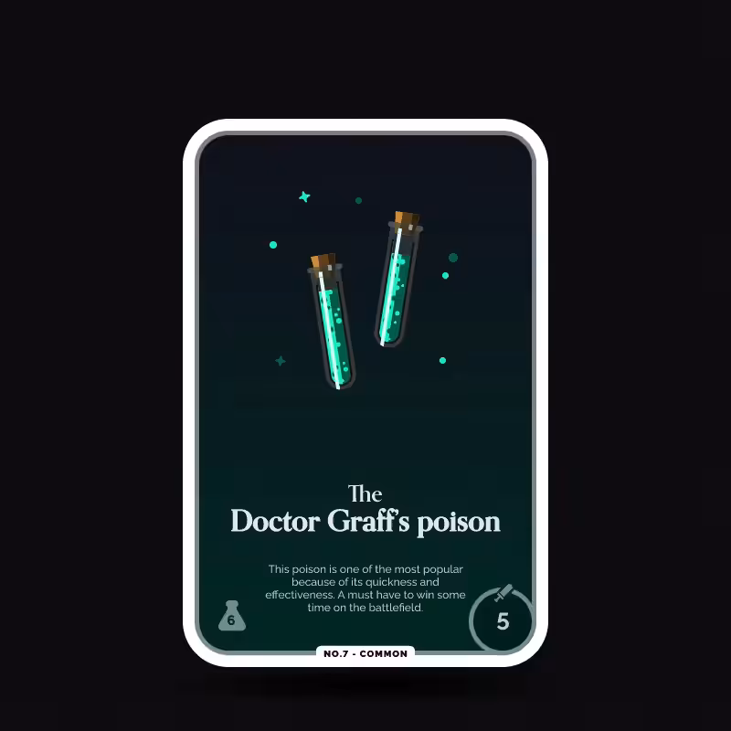 Battle Card no.7 - The Doctor Graff's poison - Common