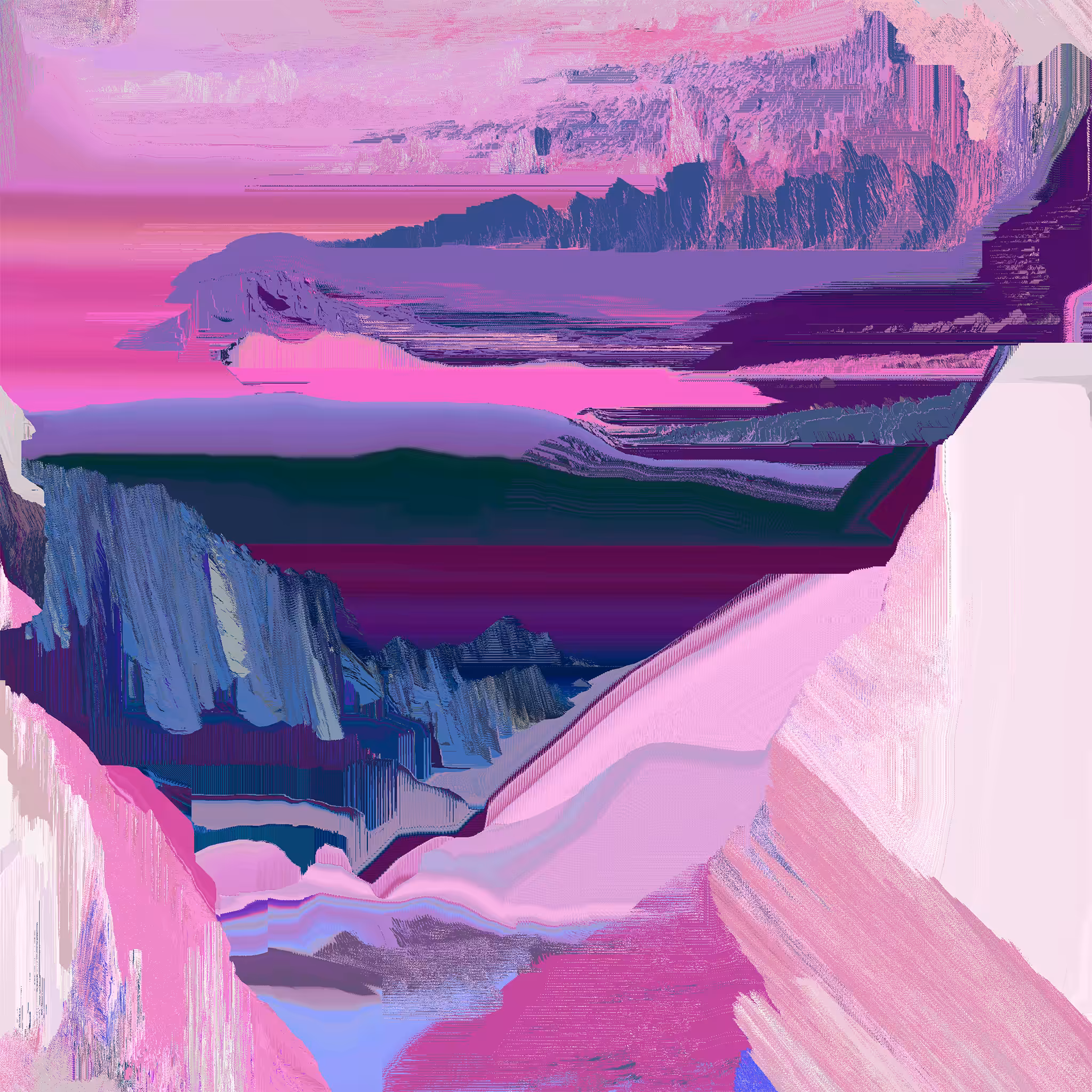 Chromesthesia 220118h - Landscape Glitch Painting