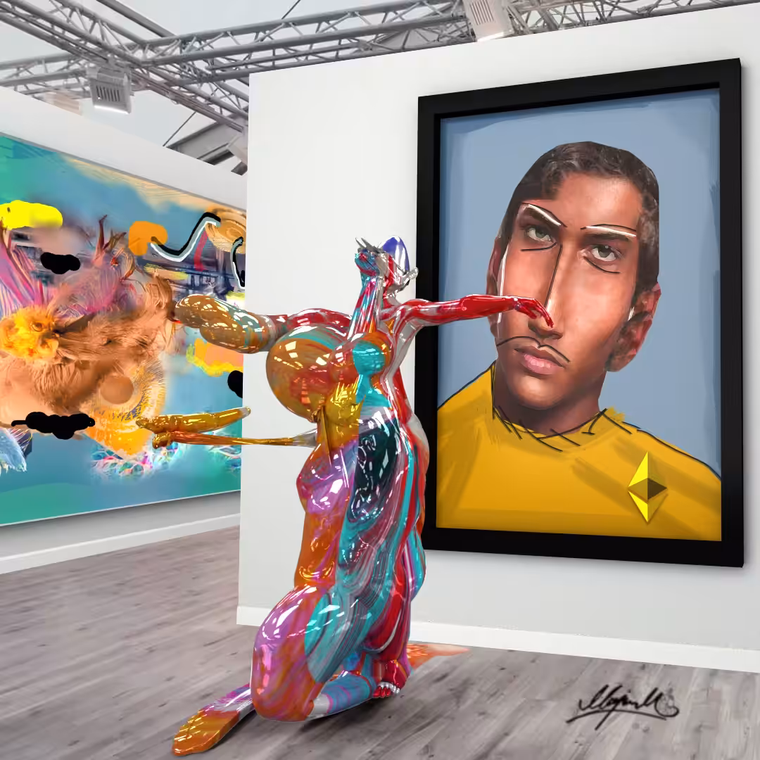 Glitched Odalisque & GAN Trekker at Art Basel Miami Arthack