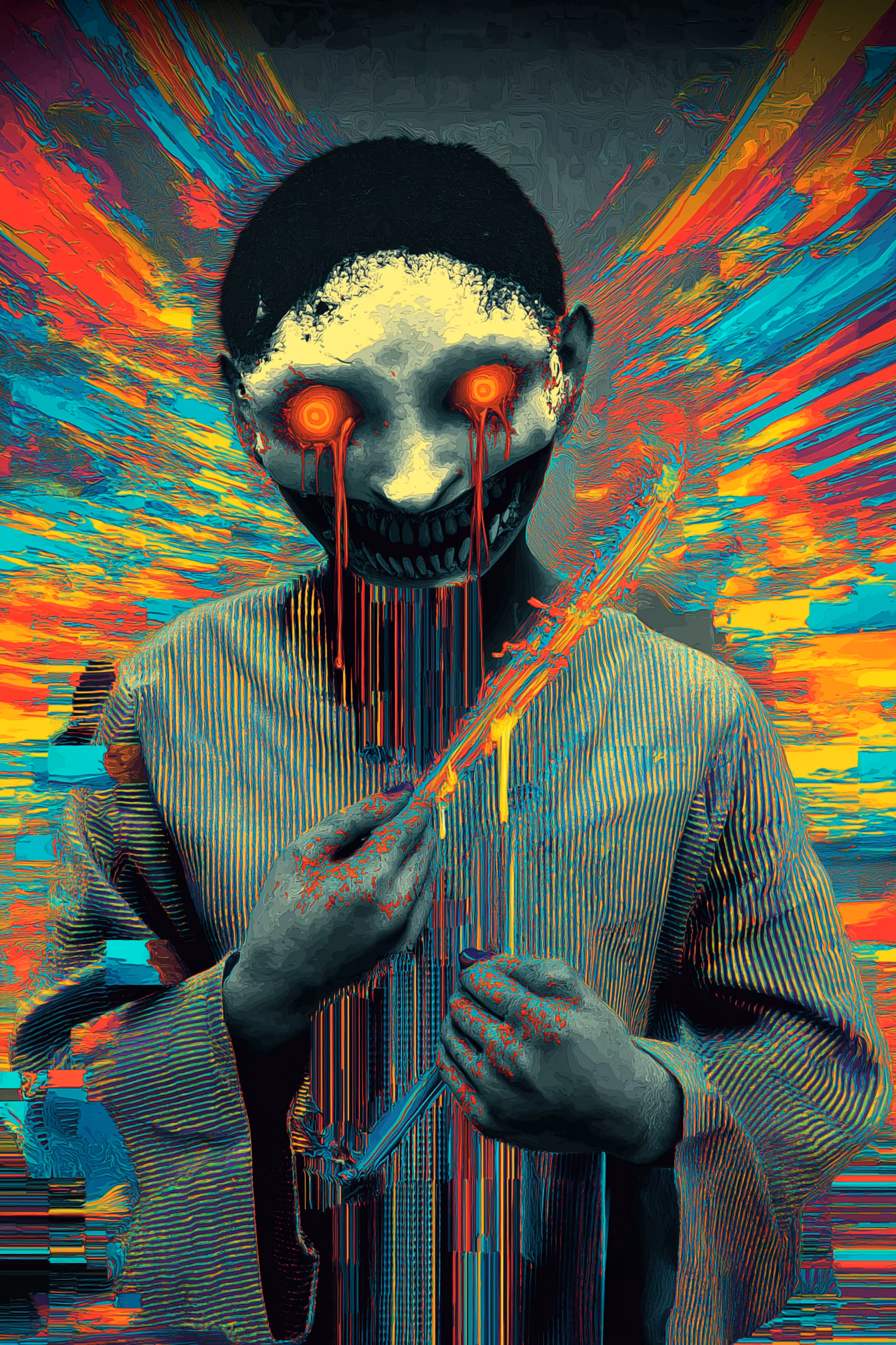 Chromatic Agony: Neon Psychosis Herald